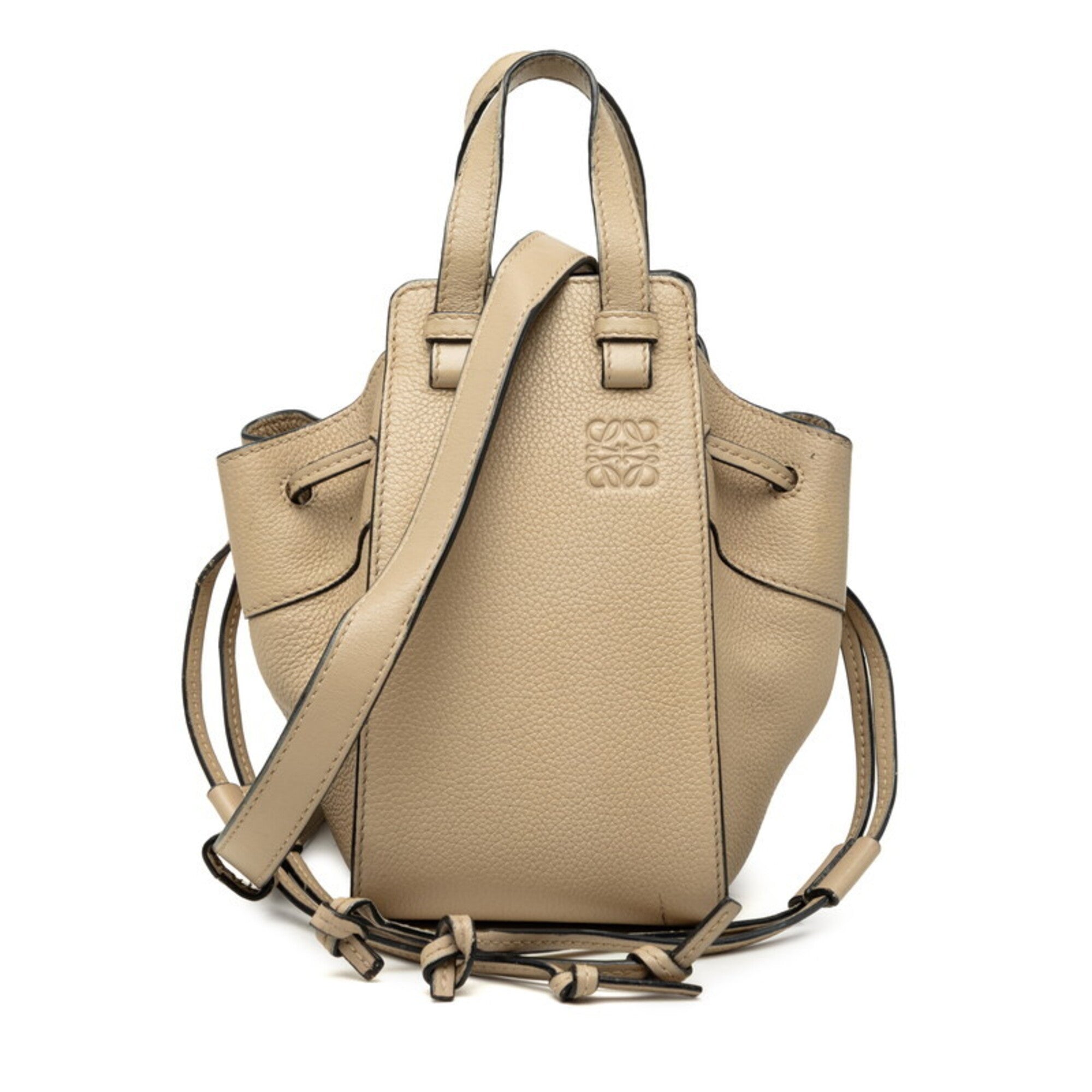 Loewe Beige Leather Handbag Shoulder Bag (Pre-Owned)