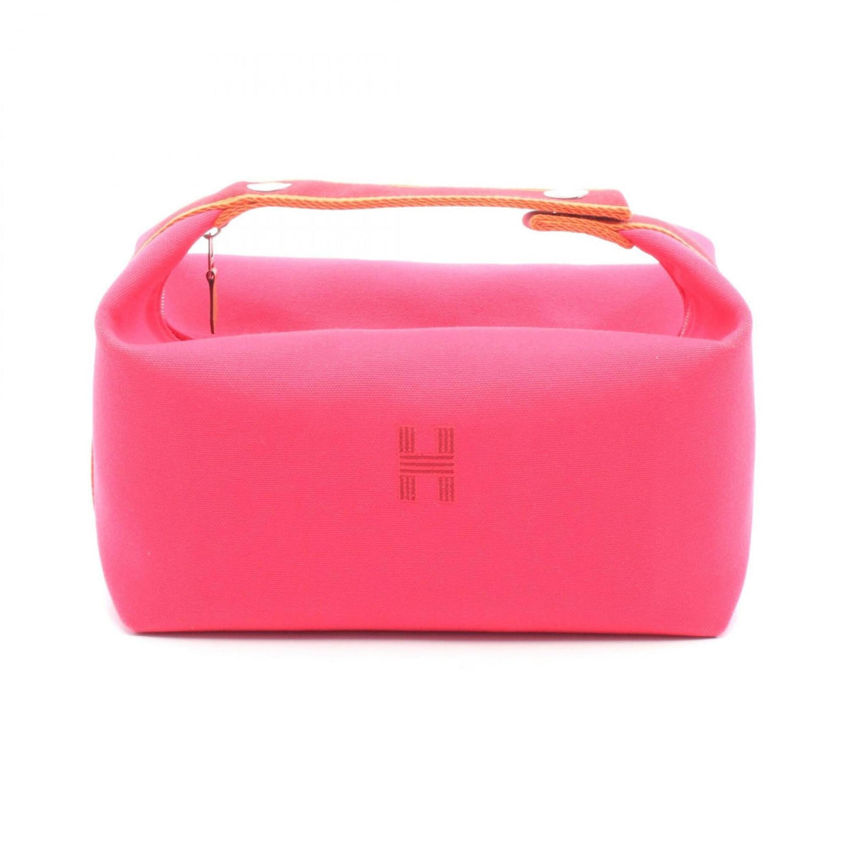 Hermes Bordeaux Orange Pink Canvas Handbag (Pre-Owned)
