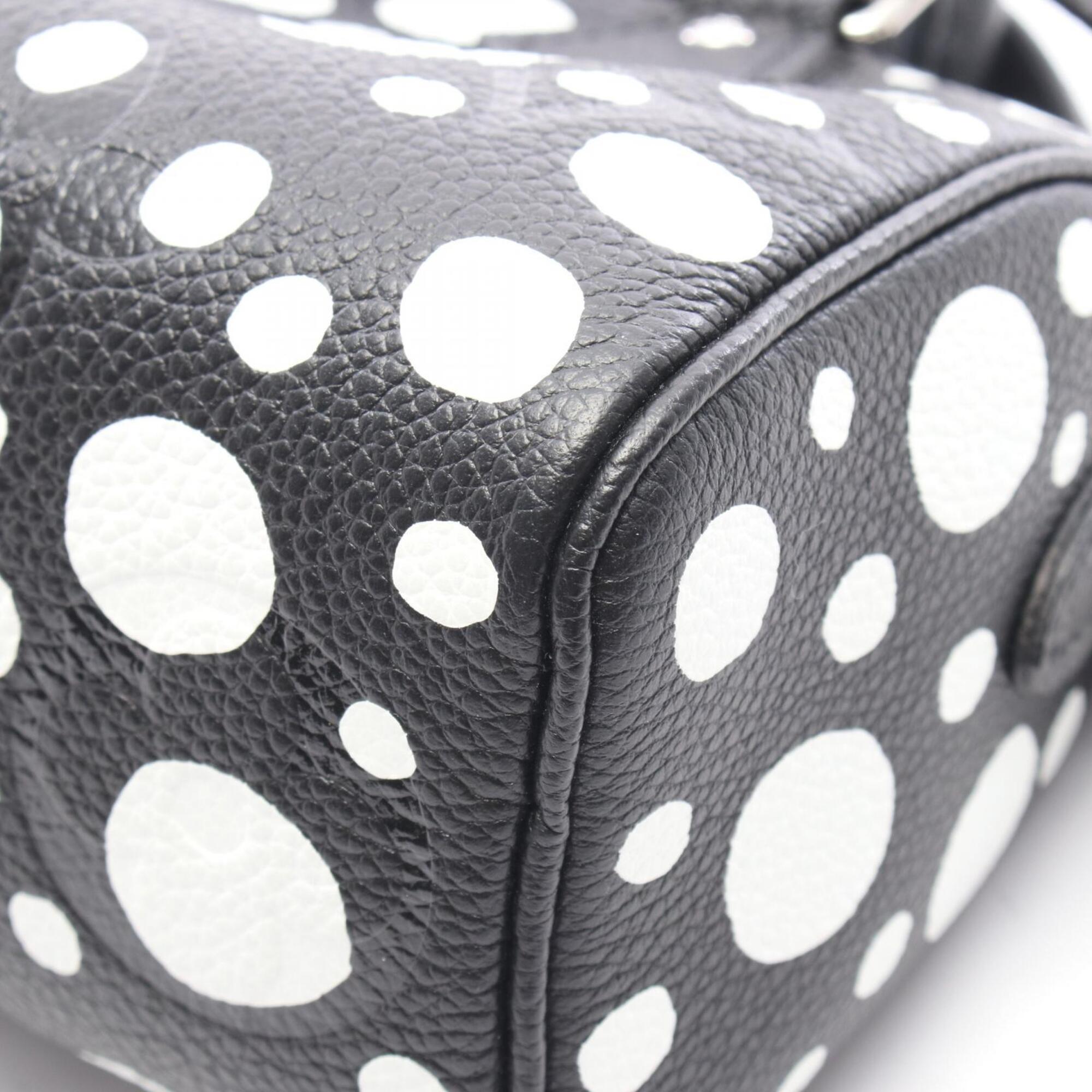 Louis Vuitton Black White Coated Canvas Leather Handbag Shoulder Bag (Pre-Owned)