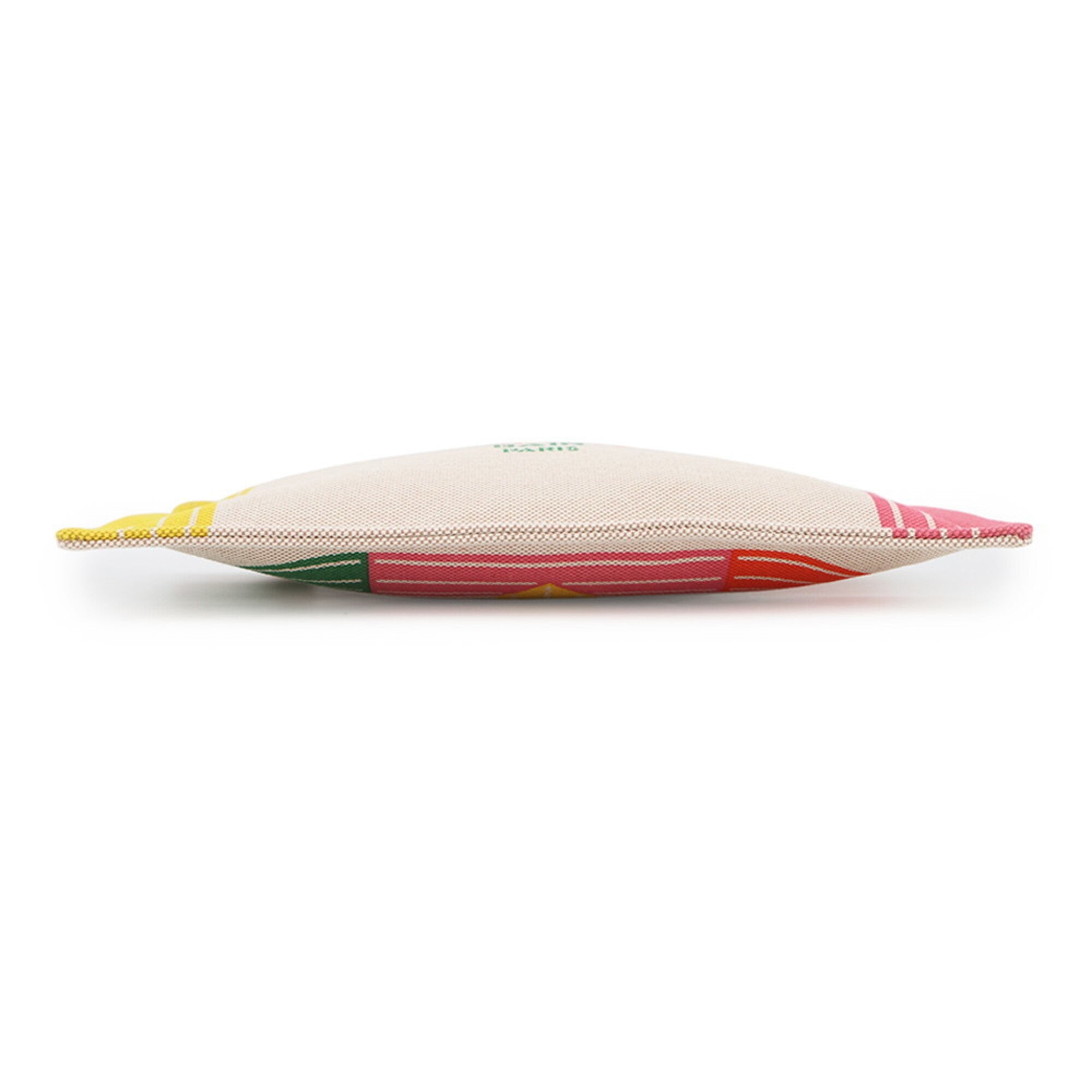 Hermes Green Pink Yellow Cotton Pouch (Pre-Owned)