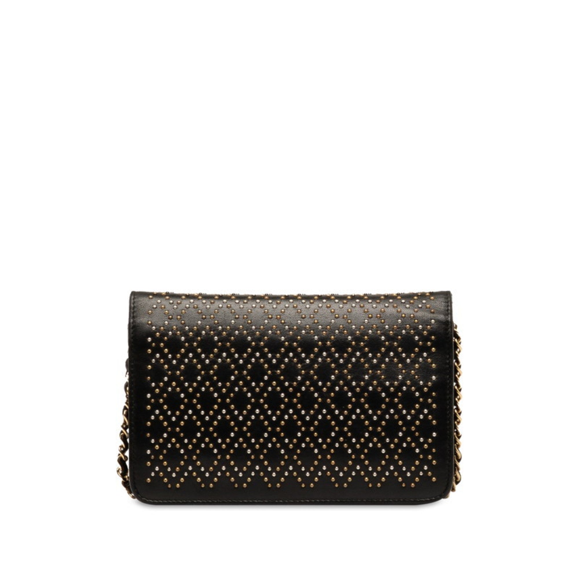 Chanel Black Suede Chain/Shoulder Wallet (Pre-Owned)
