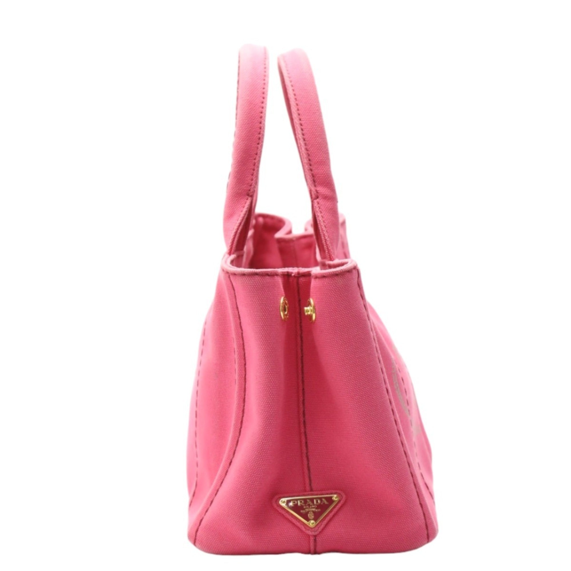 Prada Canapa Pink Cotton Canvas Tote Bag (Pre-Owned)