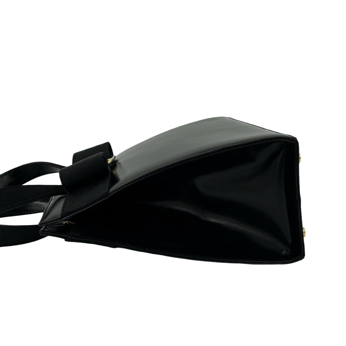 Salvatore Ferragamo Black Leather Handbag Shoulder Bag (Pre-Owned)