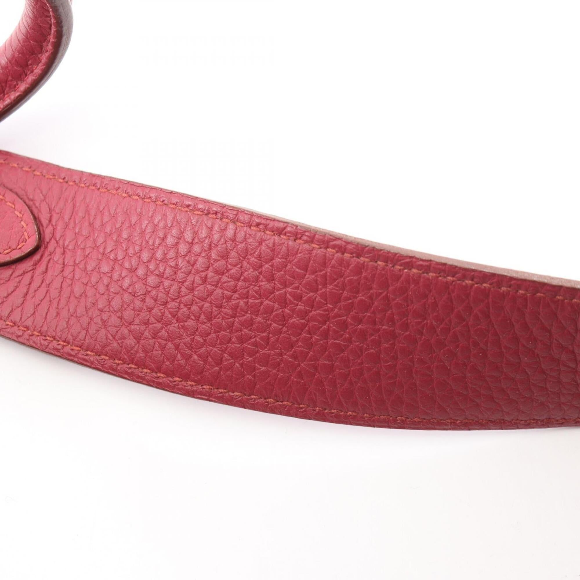 Hermes Bordeaux Tosca Taurillon Clemence Leather Handbag Shoulder Bag (Pre-Owned)