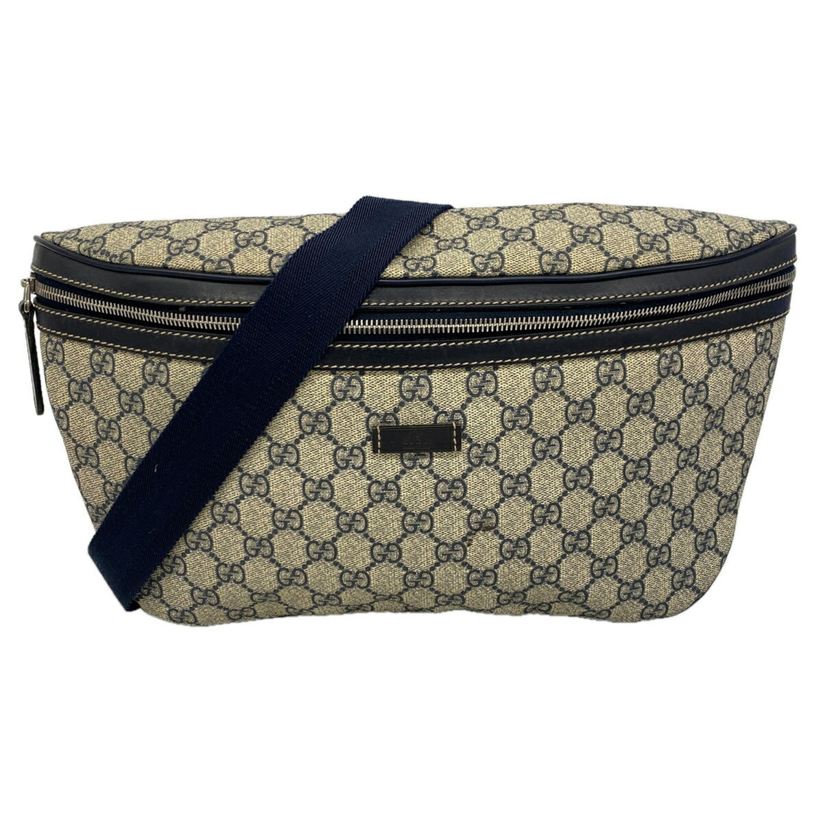 Gucci Brown Navy Pvc Fanny Pack (Pre-Owned)