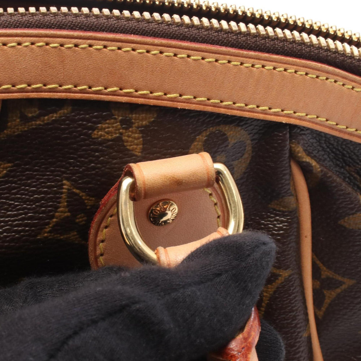 Louis Vuitton Brown Coated Canvas Monogram Leather Handbag (Pre-Owned)