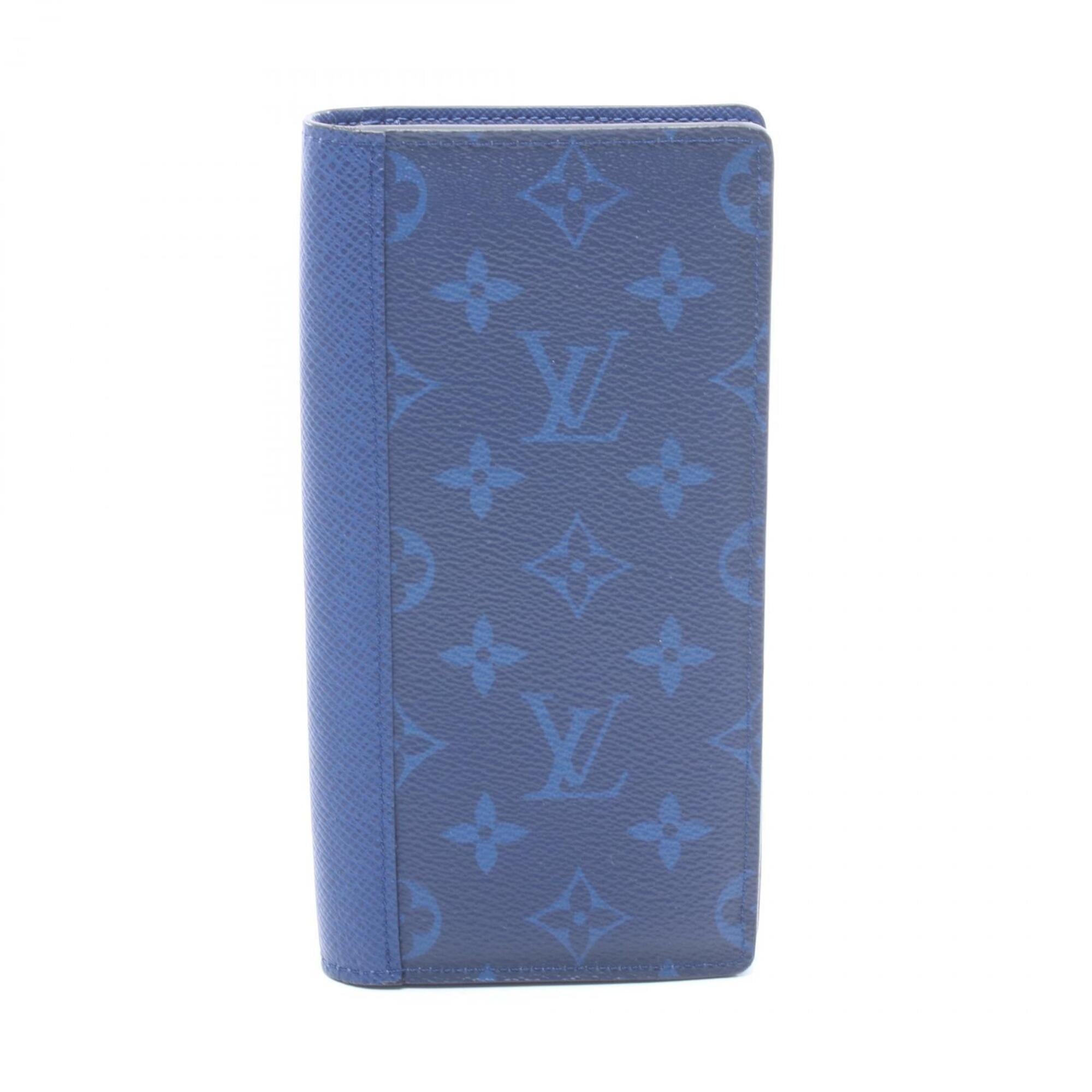 Louis Vuitton Taigarama Blue Cobalt Taigarama Long Wallet (Bi-Fold) (Pre-Owned)