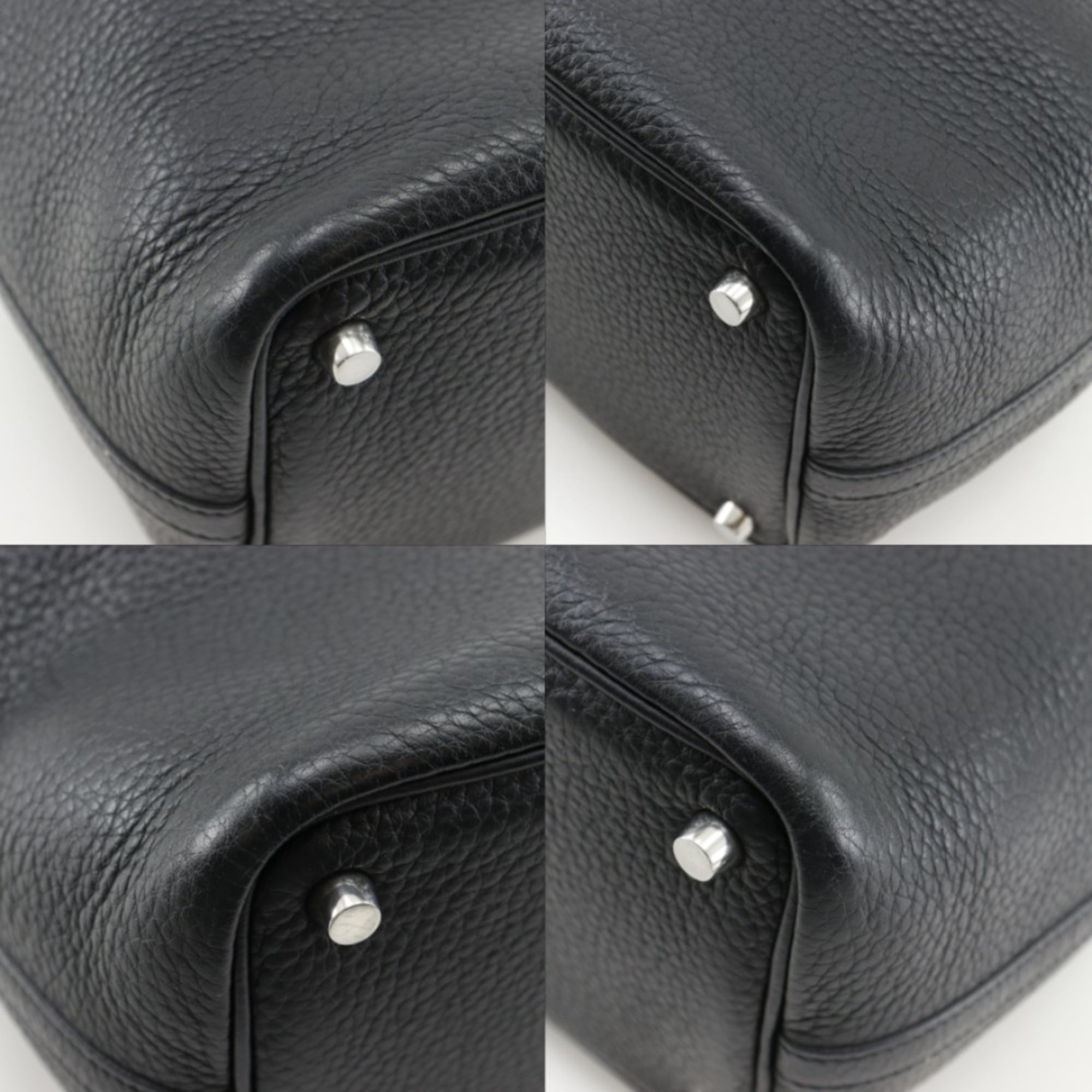 Hermes Black Taurillon Clemence Leather Handbag (Pre-Owned)