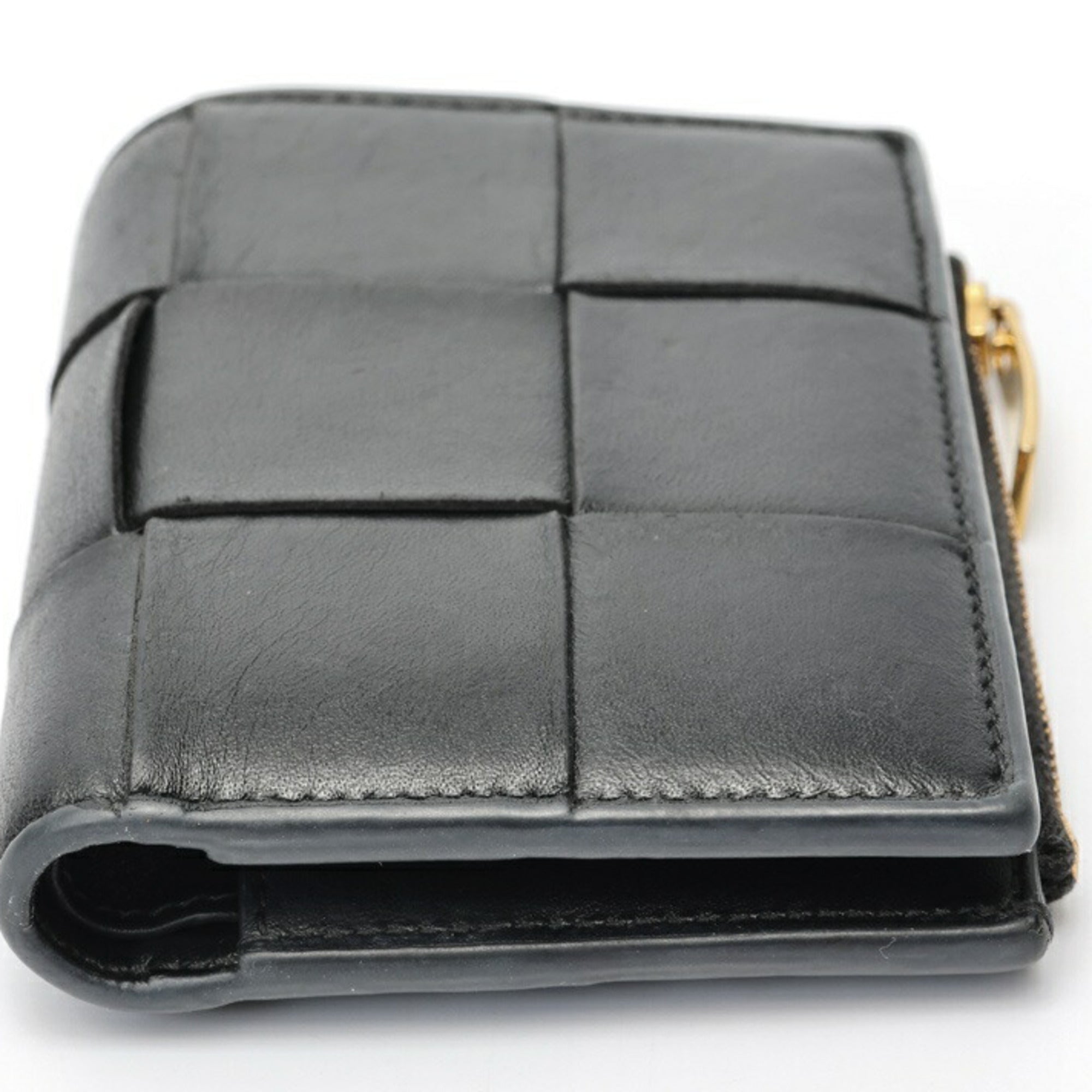 Bottega Veneta Black Leather Wallet (Bi-Fold) (Pre-Owned)
