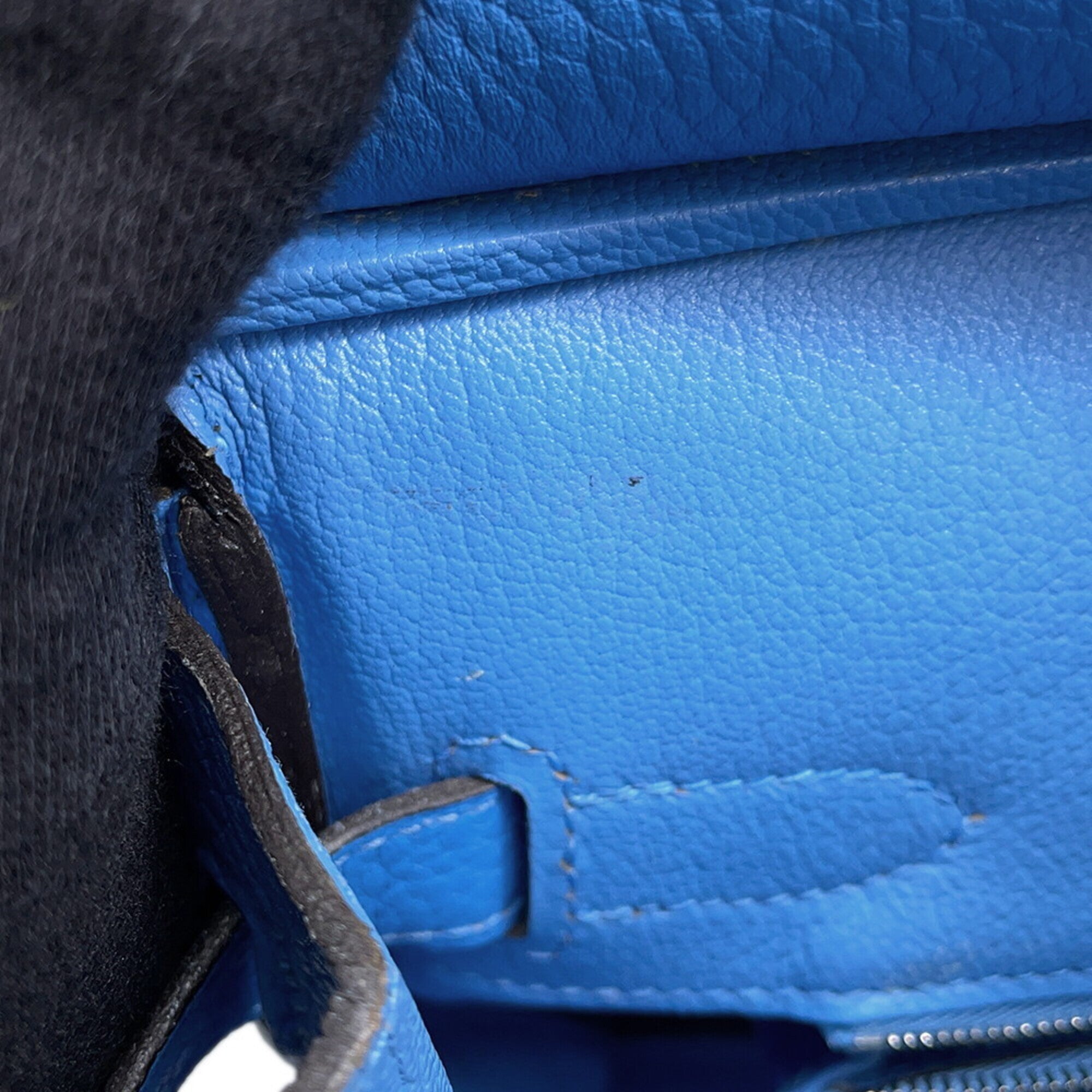 Hermes Birkin Blue Paradise Taurillon Clemence Leather Handbag (Pre-Owned)