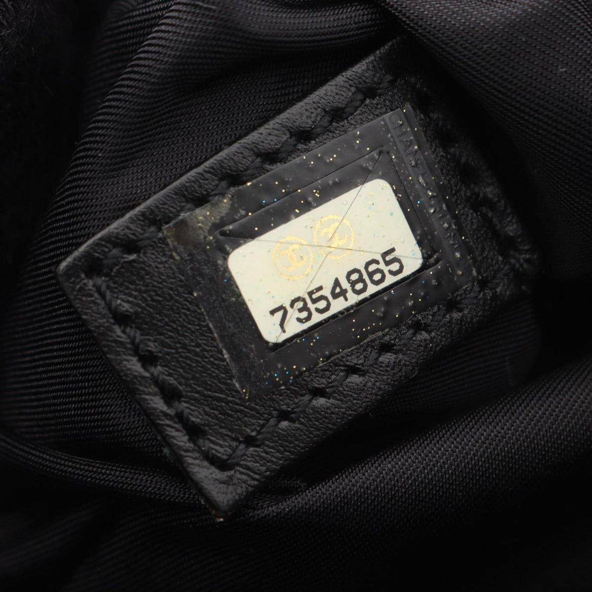 Chanel Black Leather Nylon Canvas Handbag (Pre-Owned)