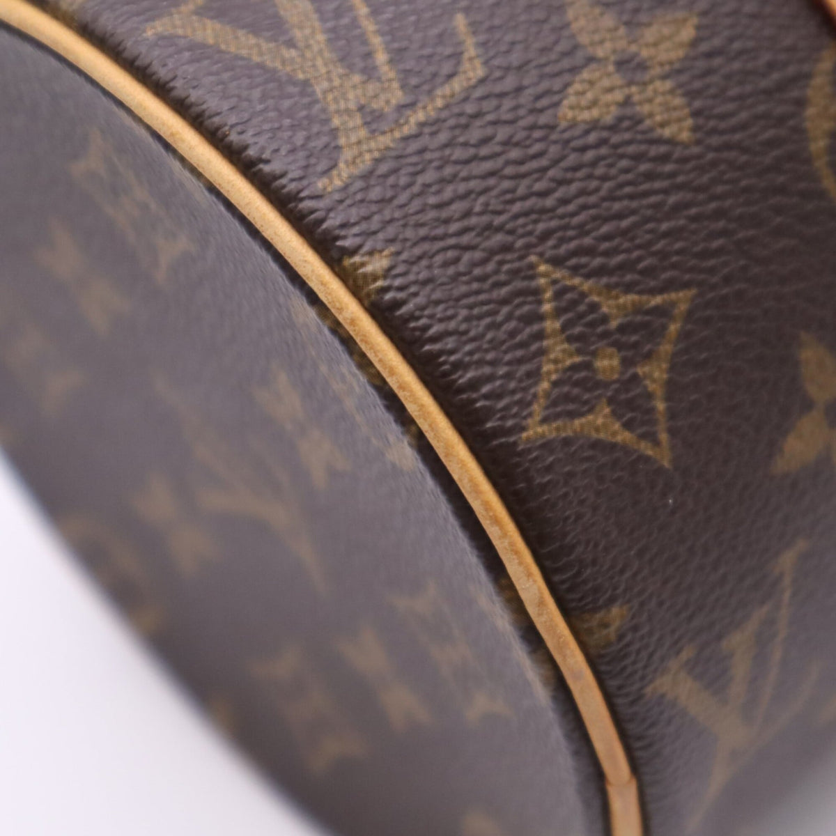 Louis Vuitton Monogram Beige Brown Coated Canvas Leather Handbag (Pre-Owned)