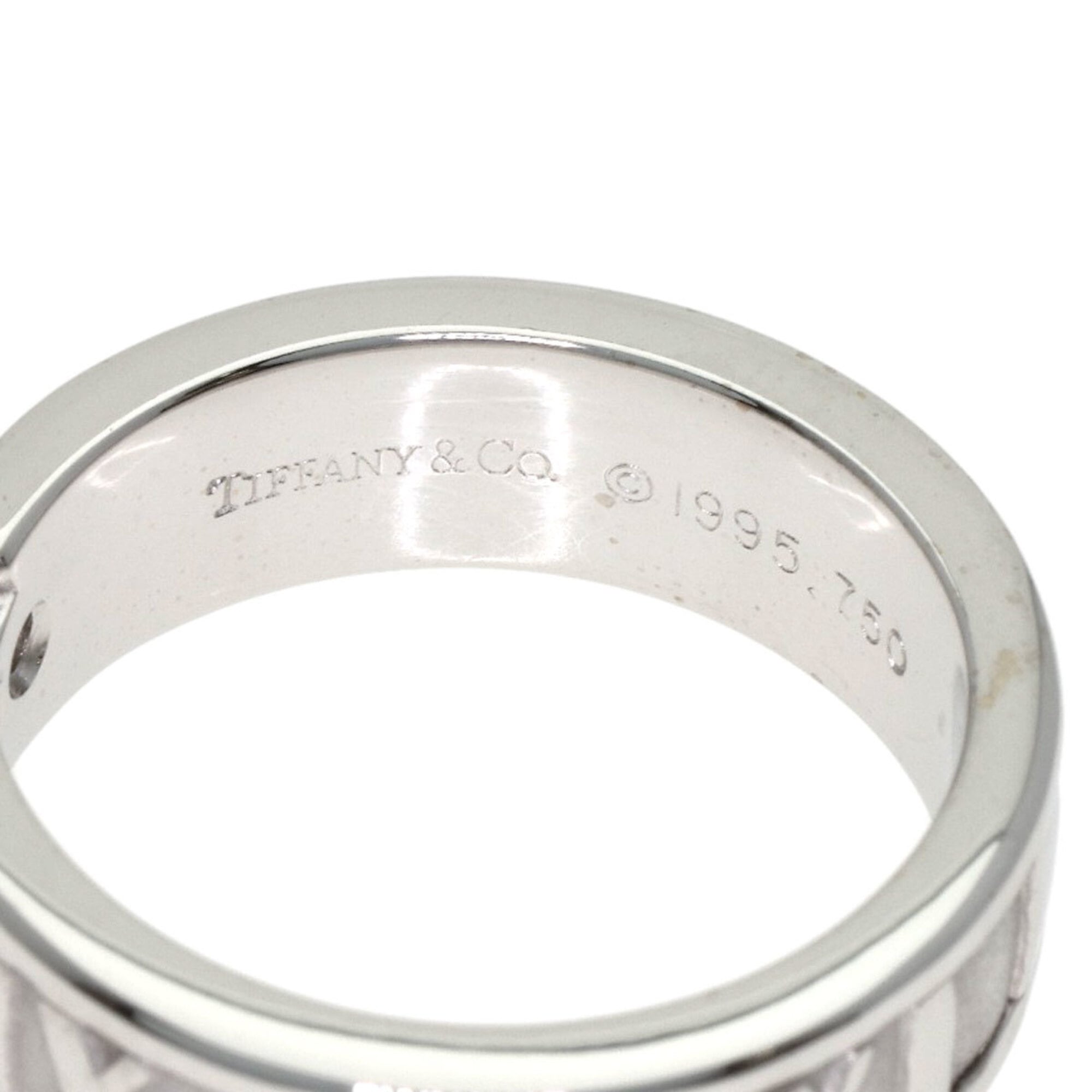 Tiffany Atlas White Gold (18K) Band Ring (Pre-Owned)