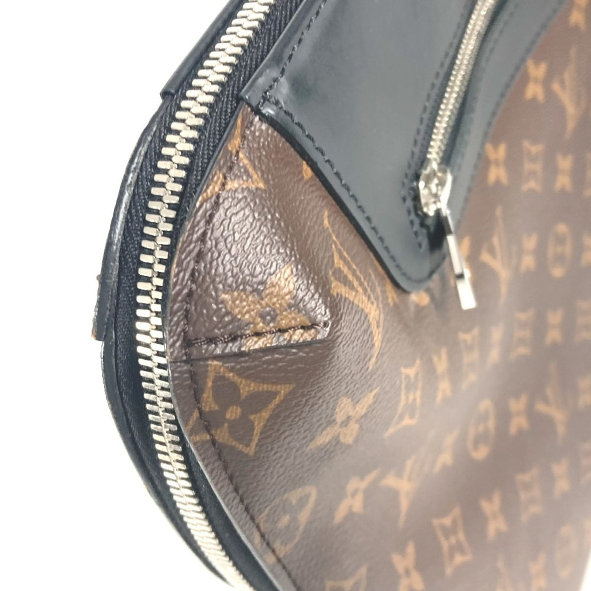 Louis Vuitton Black Brown Monogram Handbag Shoulder Bag Tote Bag (Pre-Owned)