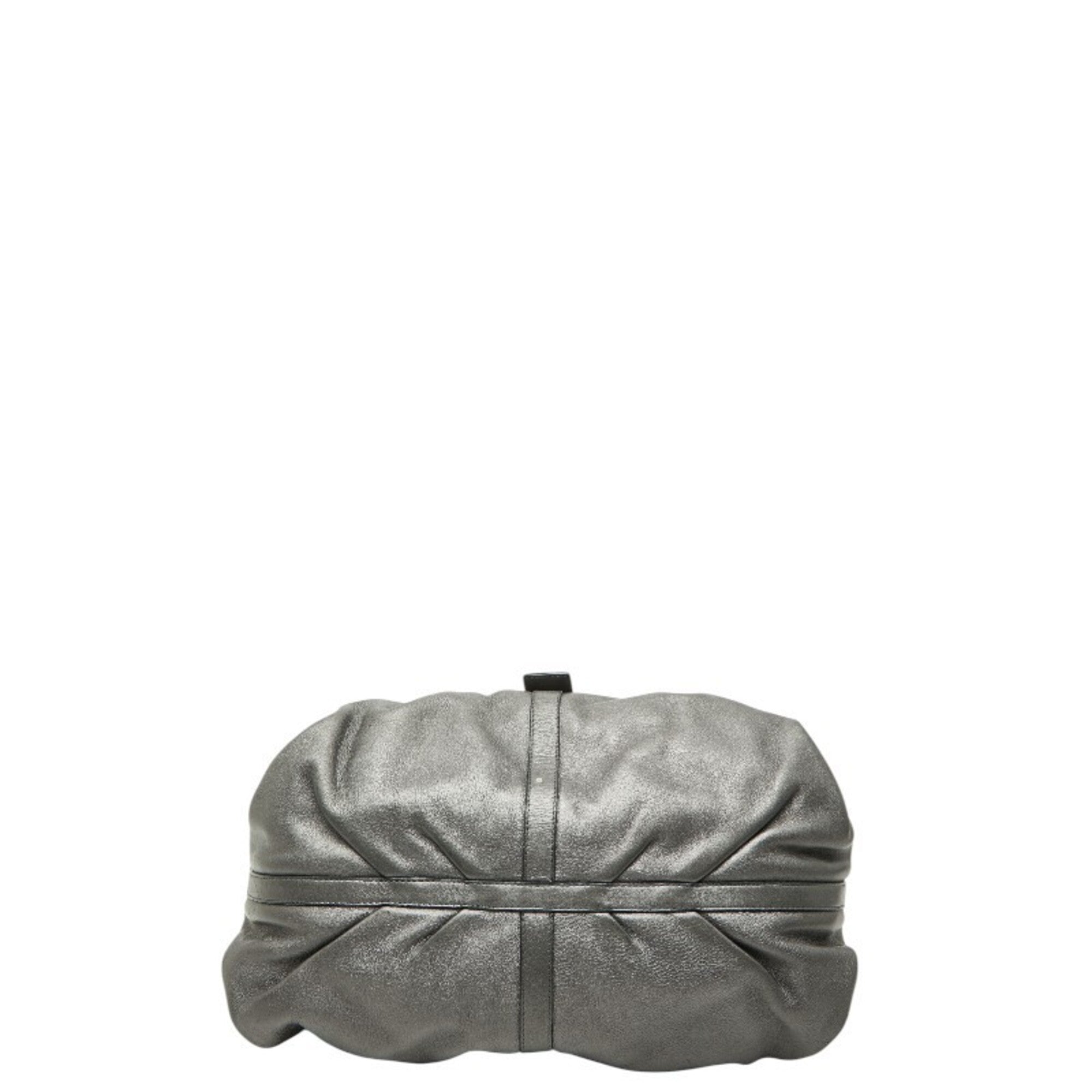 Bvlgari Chandra Gray Leather Handbag (Pre-Owned)