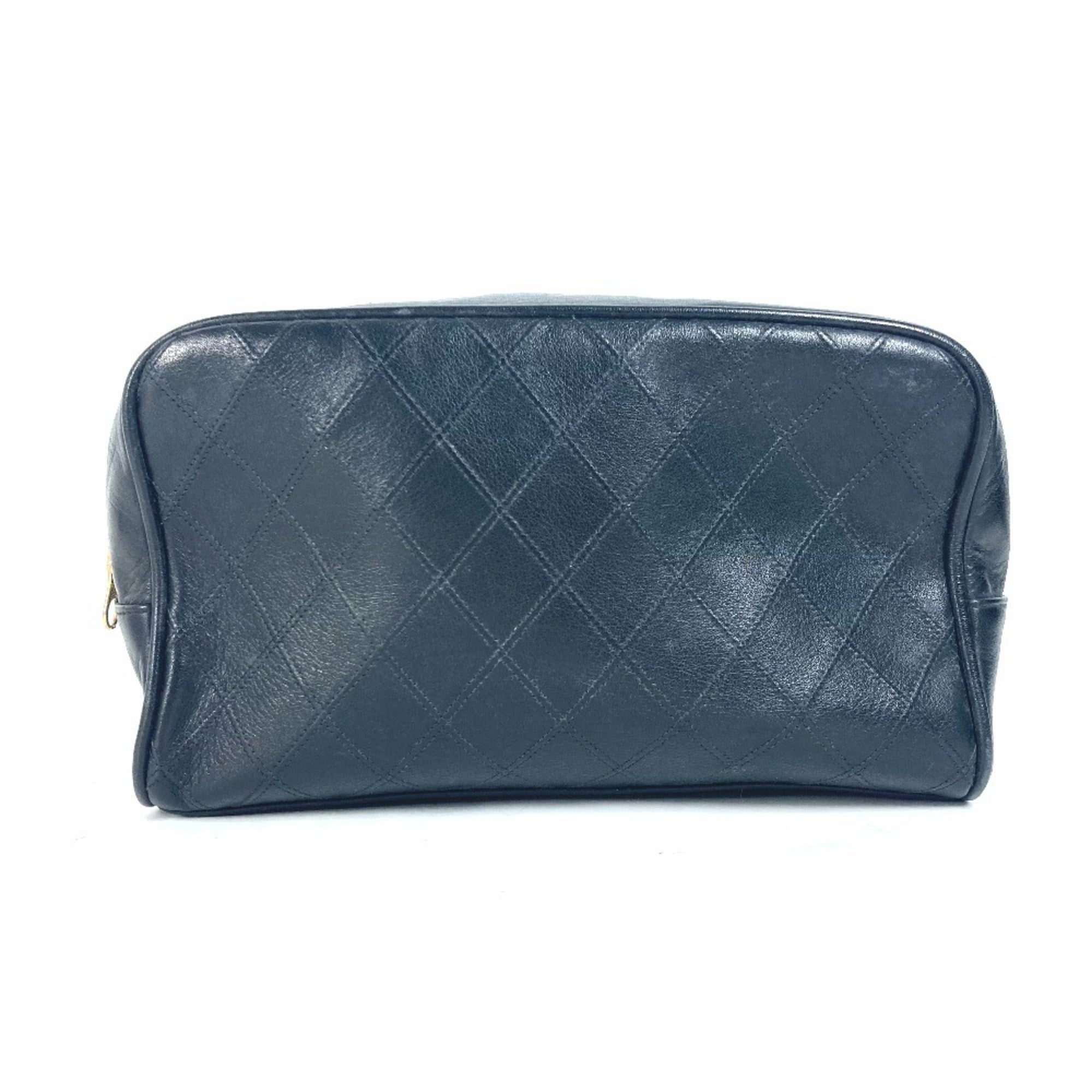 Chanel Black Leather Pouch (Pre-Owned)