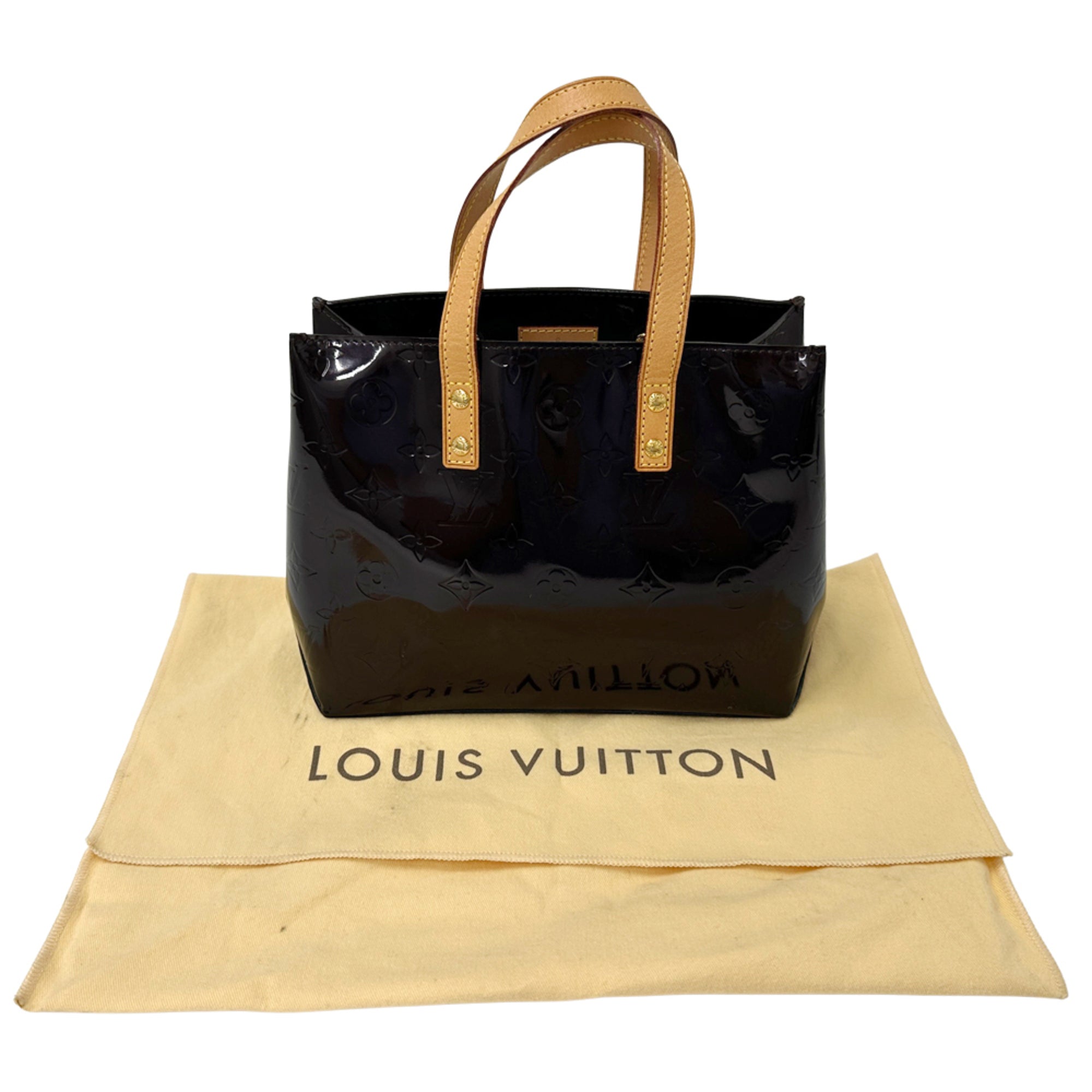 Louis Vuitton Amarante Red Color Wine Monogram Vernis Handbag (Pre-Owned)