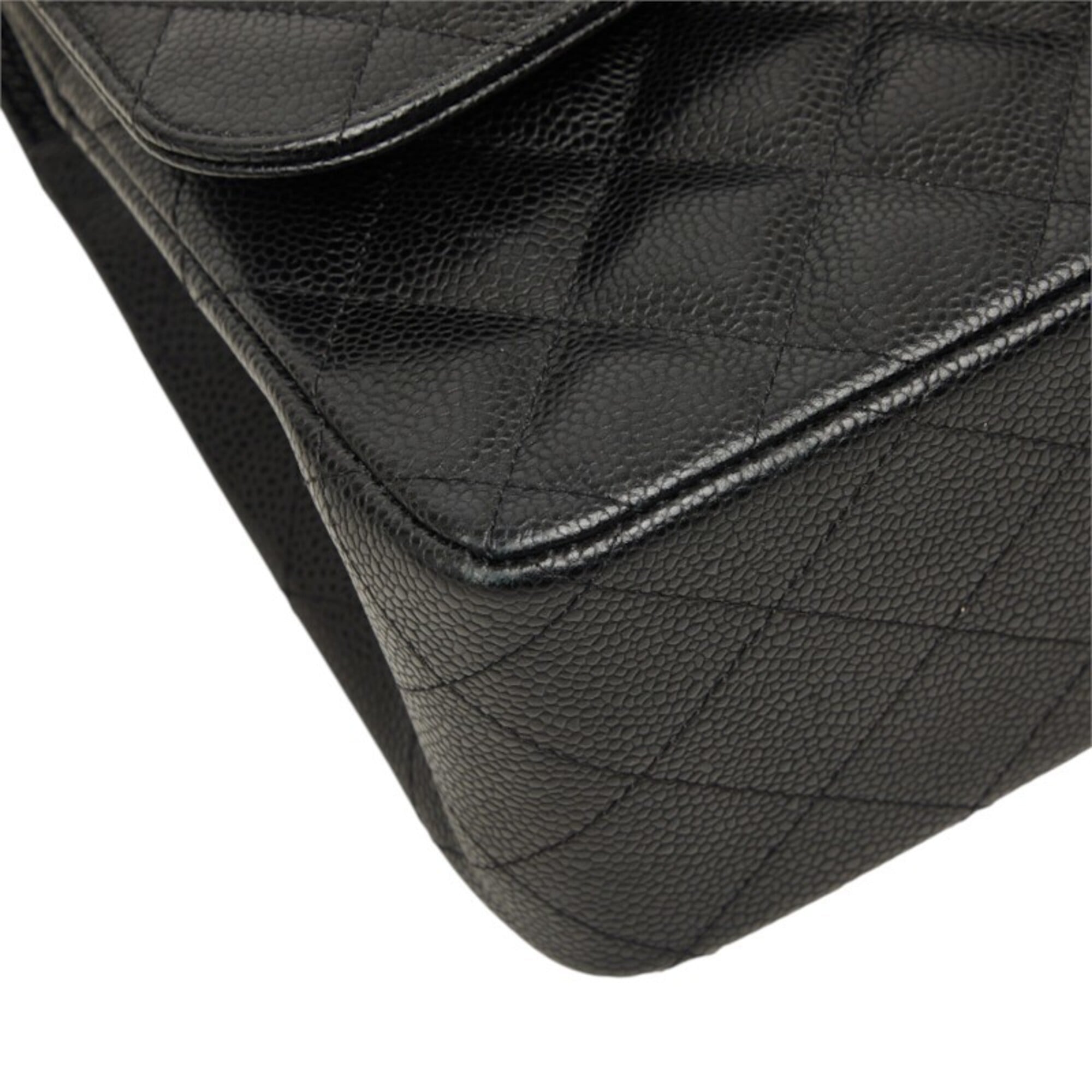 Chanel Black Grained Calfskin Shoulder Bag (Pre-Owned)