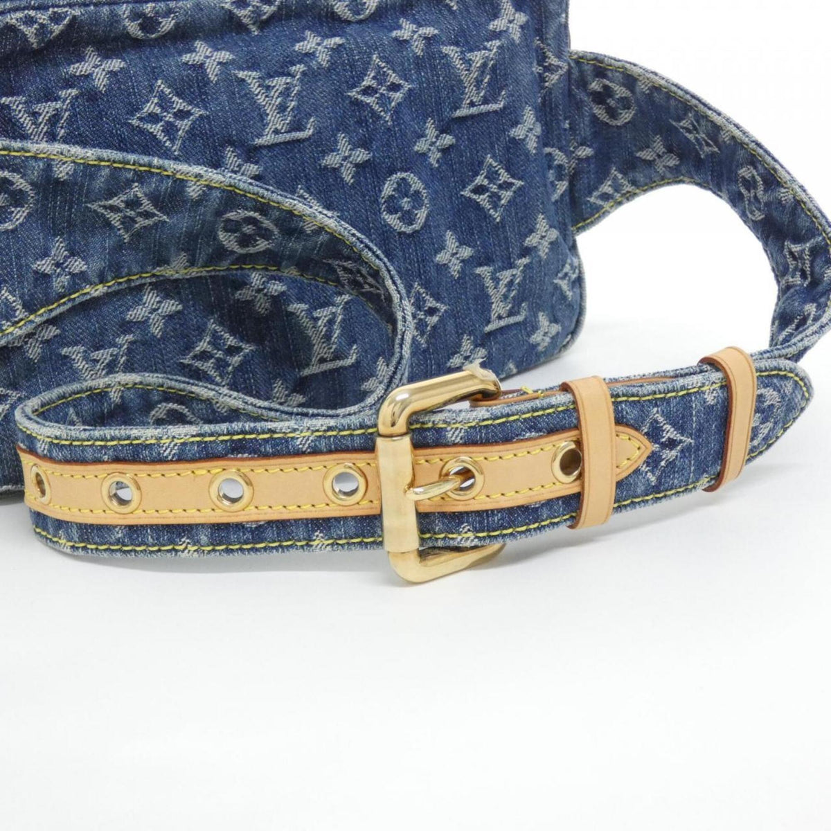Louis Vuitton Monogram Denim Blue Monogram Denim Shoulder Bag (Pre-Owned)