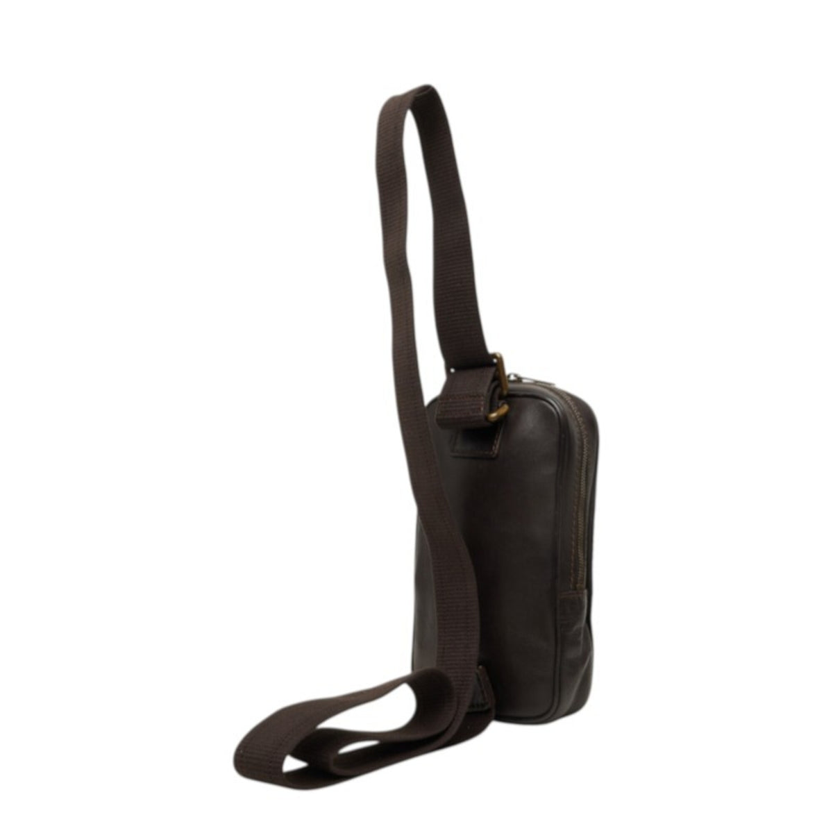 Louis Vuitton Dark Brown Leather Sling Bag (Pre-Owned)