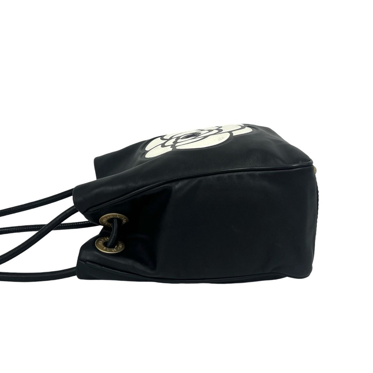 Chanel Black Leather Handbag Shoulder Bag Tote Bag (Pre-Owned)