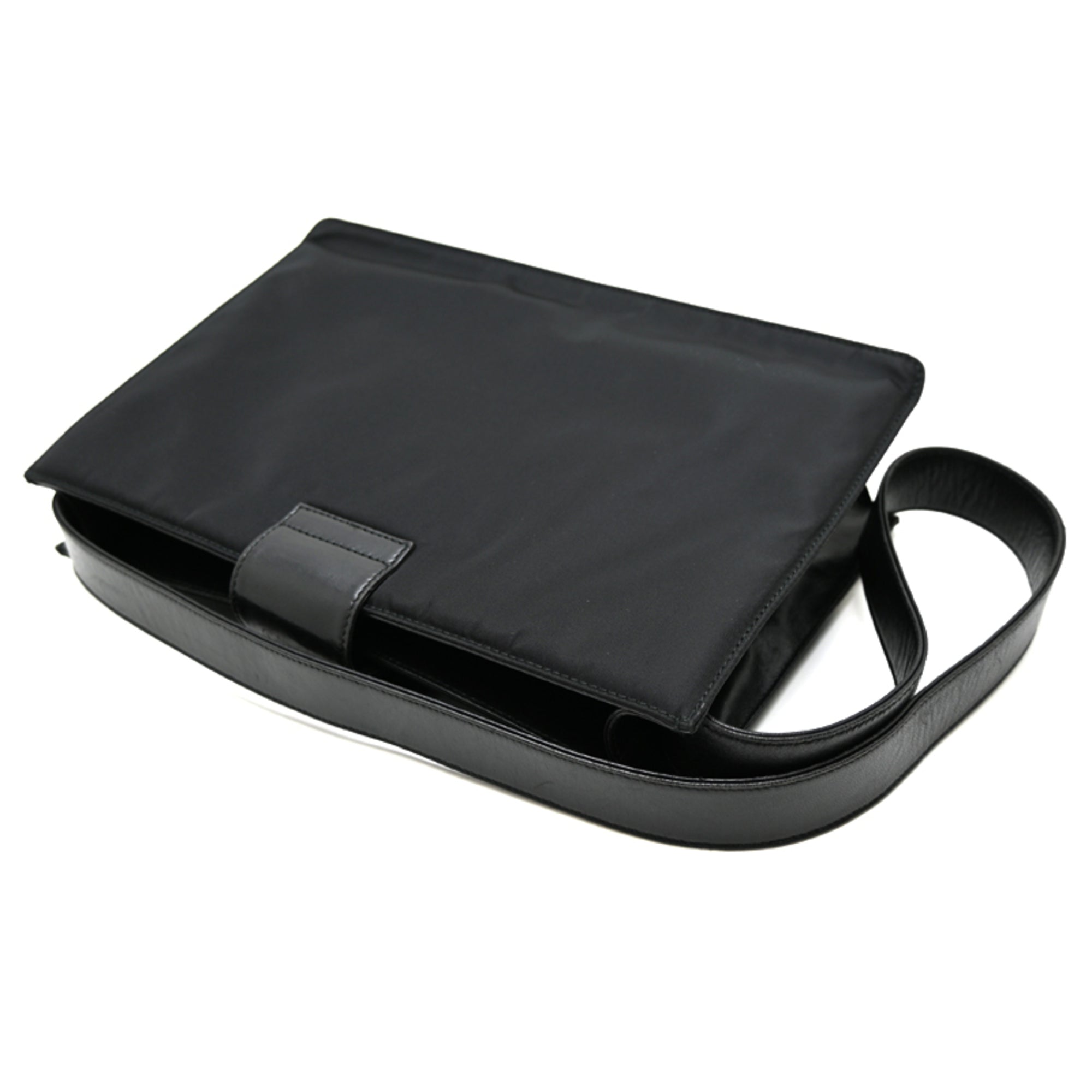 Prada Black Nylon Leather Shoulder Bag (Pre-Owned)