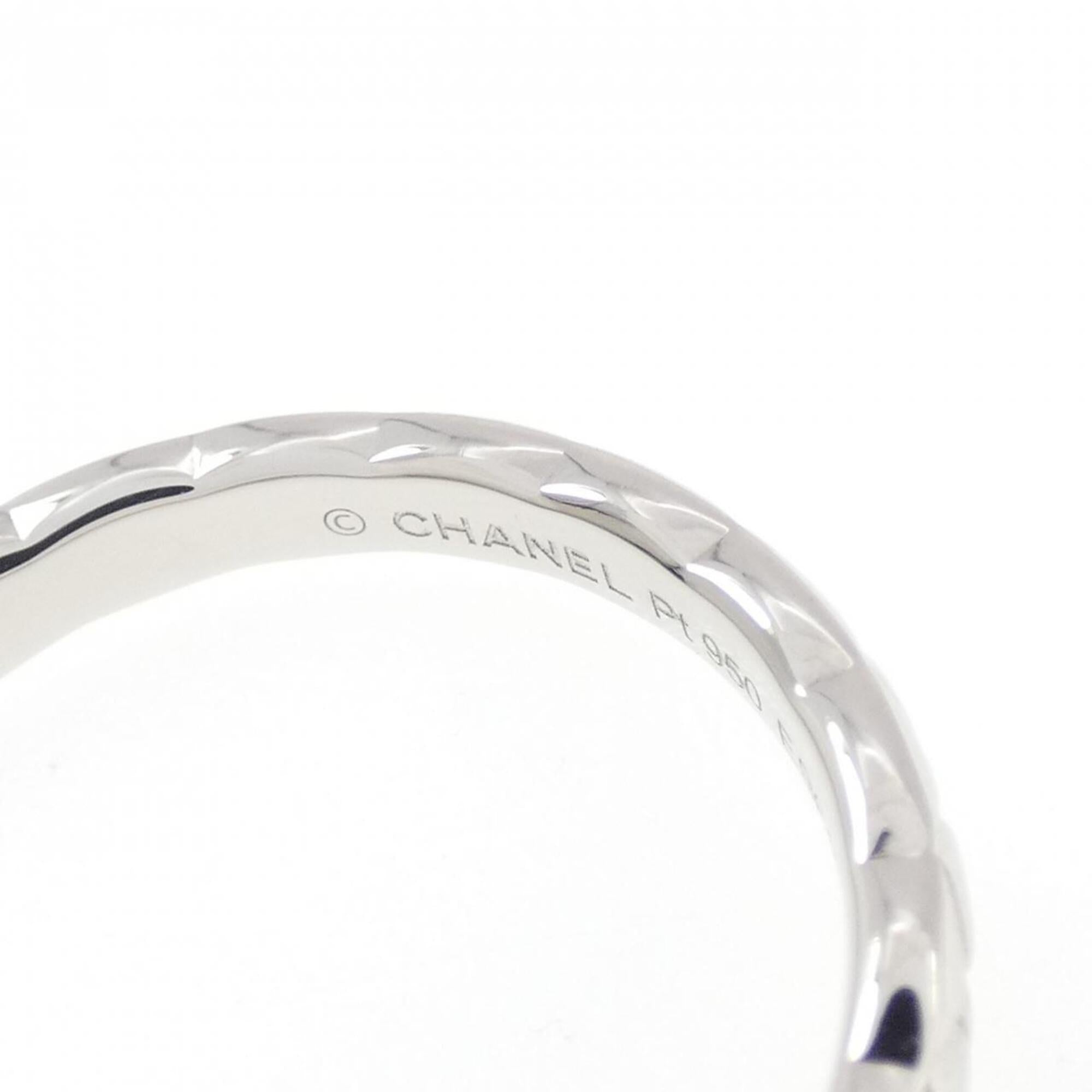 Chanel Platinum Platinum 950 Band Ring (Pre-Owned)