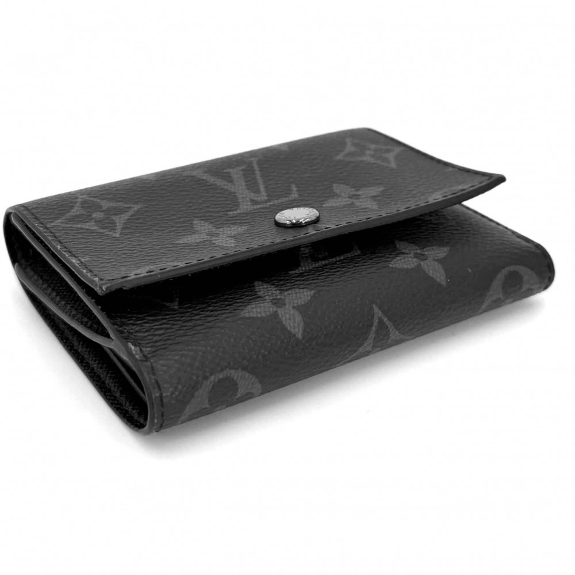 Louis Vuitton Black Monogram Eclipse Wallet (Tri-Fold) (Pre-Owned)