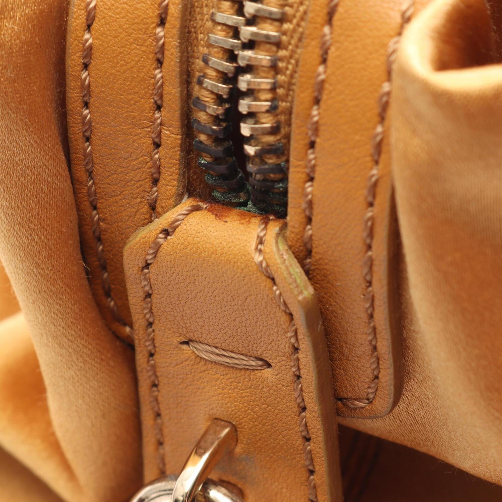 Tod's Brown Fabric Leather Handbag (Pre-Owned)