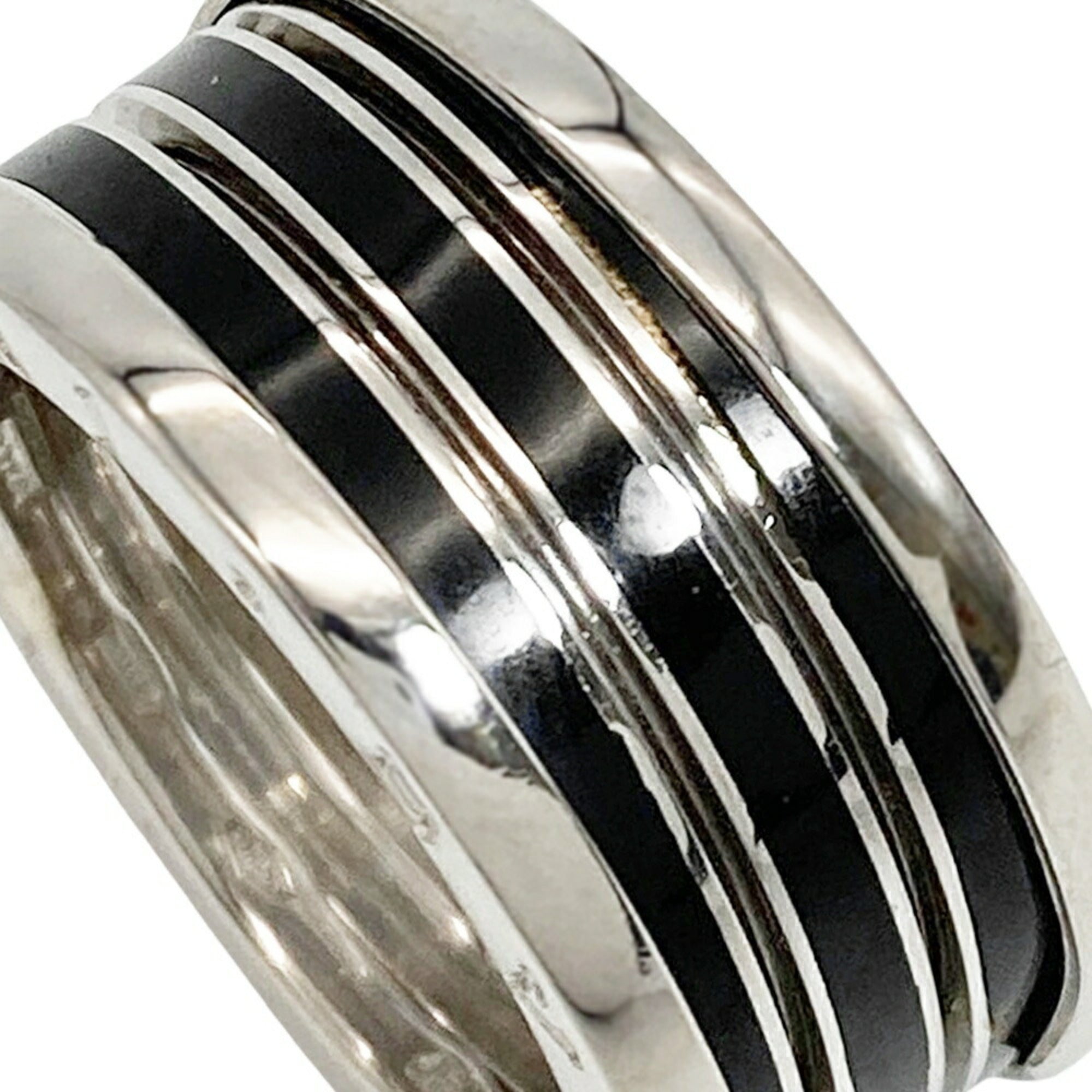 Bvlgari B.Zero1 Black Enamel Lacquer Band Ring (Pre-Owned)