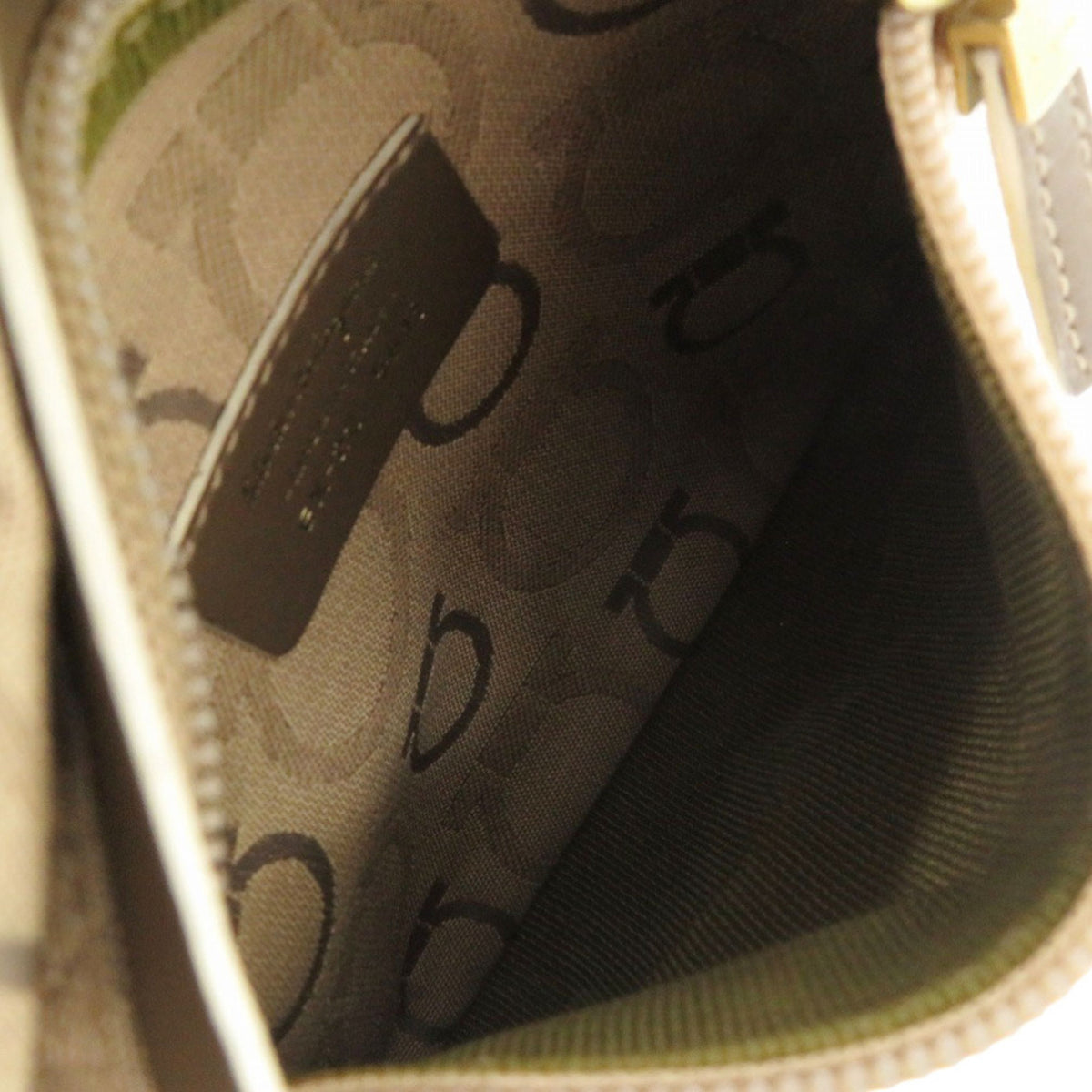 Salvatore Ferragamo Gancini Beige Canvas Sling Bag (Pre-Owned)