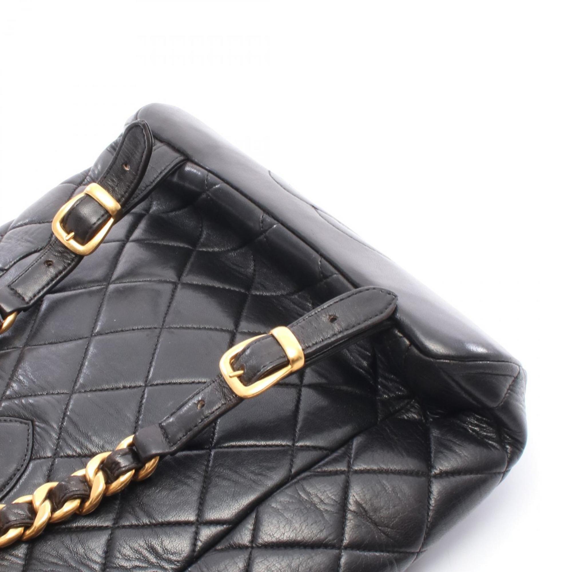 Chanel Black Leather Backpack (Pre-Owned)