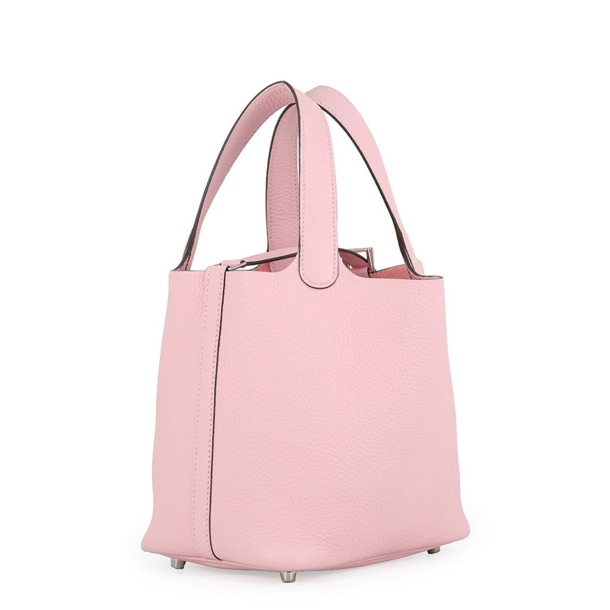 Hermes Rose Sakura Taurillon Clemence Leather Handbag (Pre-Owned)