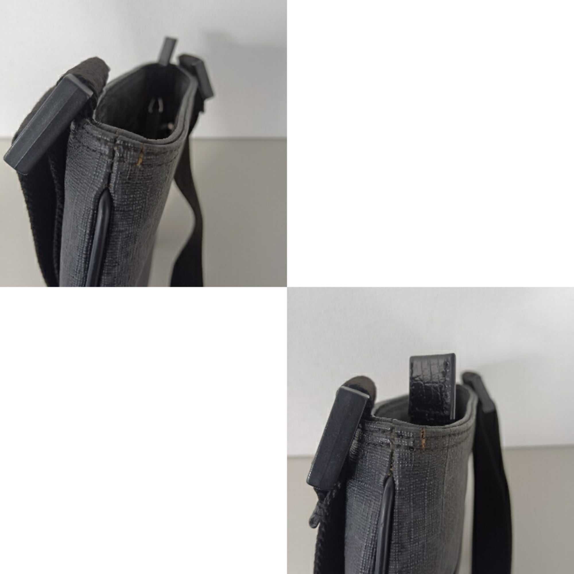 Gucci Gray Gg Supreme Leather Shoulder Bag (Pre-Owned)