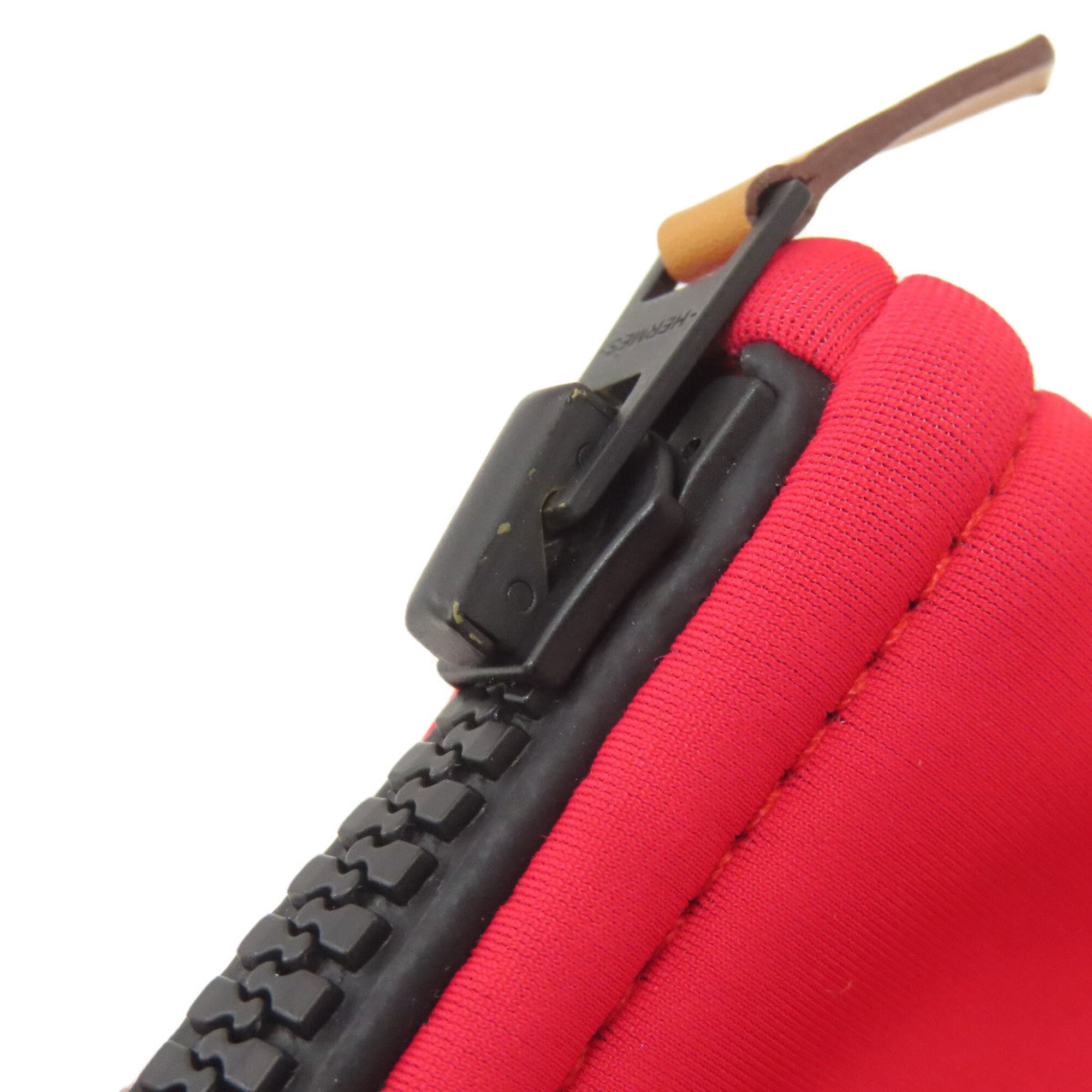 Hermes Red Color Polyamide Pouch (Pre-Owned)