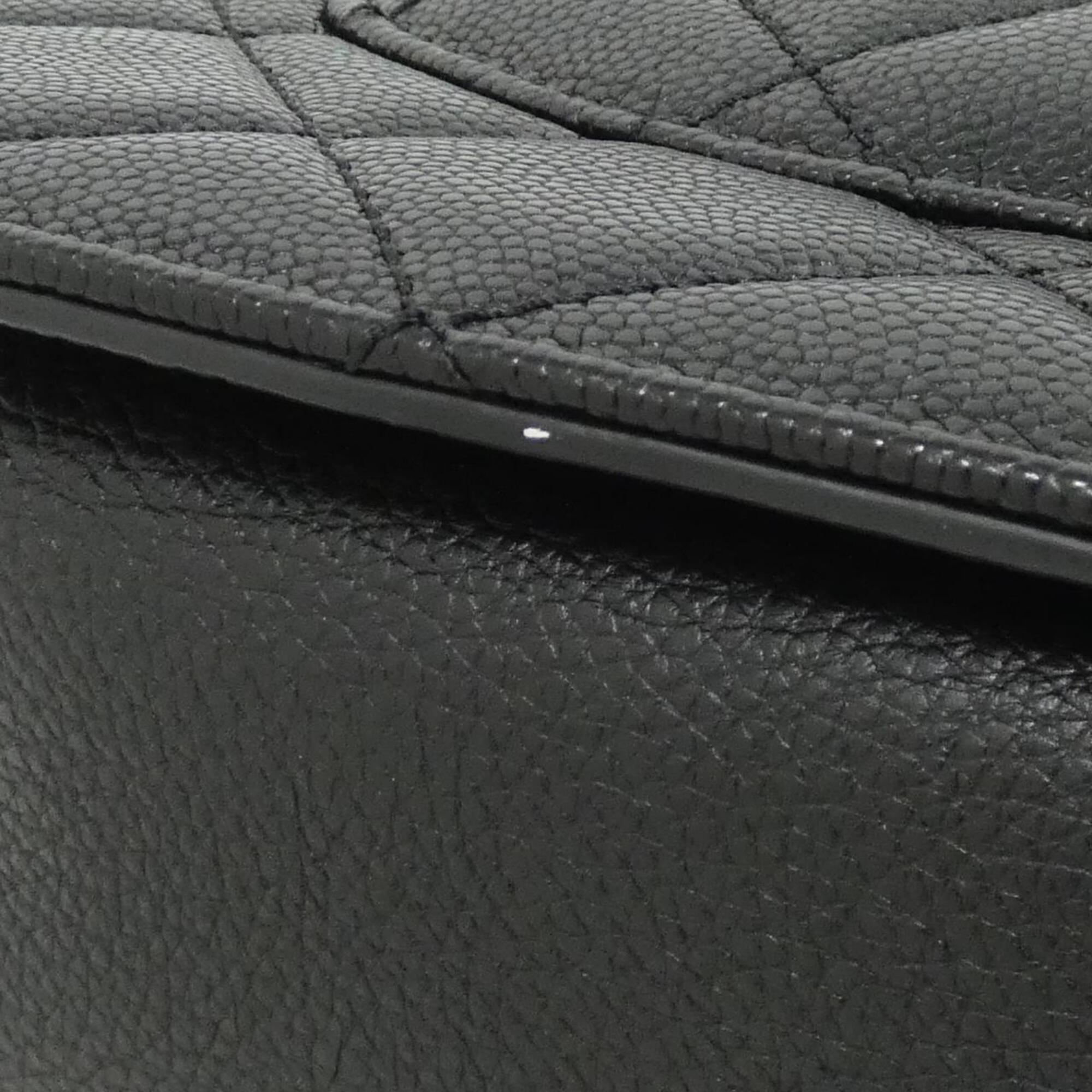 Chanel Black Grained Calfskin Shoulder Bag (Pre-Owned)