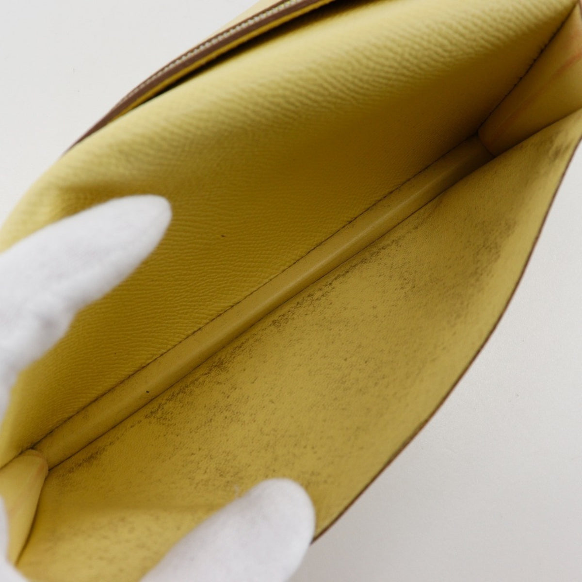 Hermes Yellow Epsom Leather Long Wallet (Bi-Fold) (Pre-Owned)