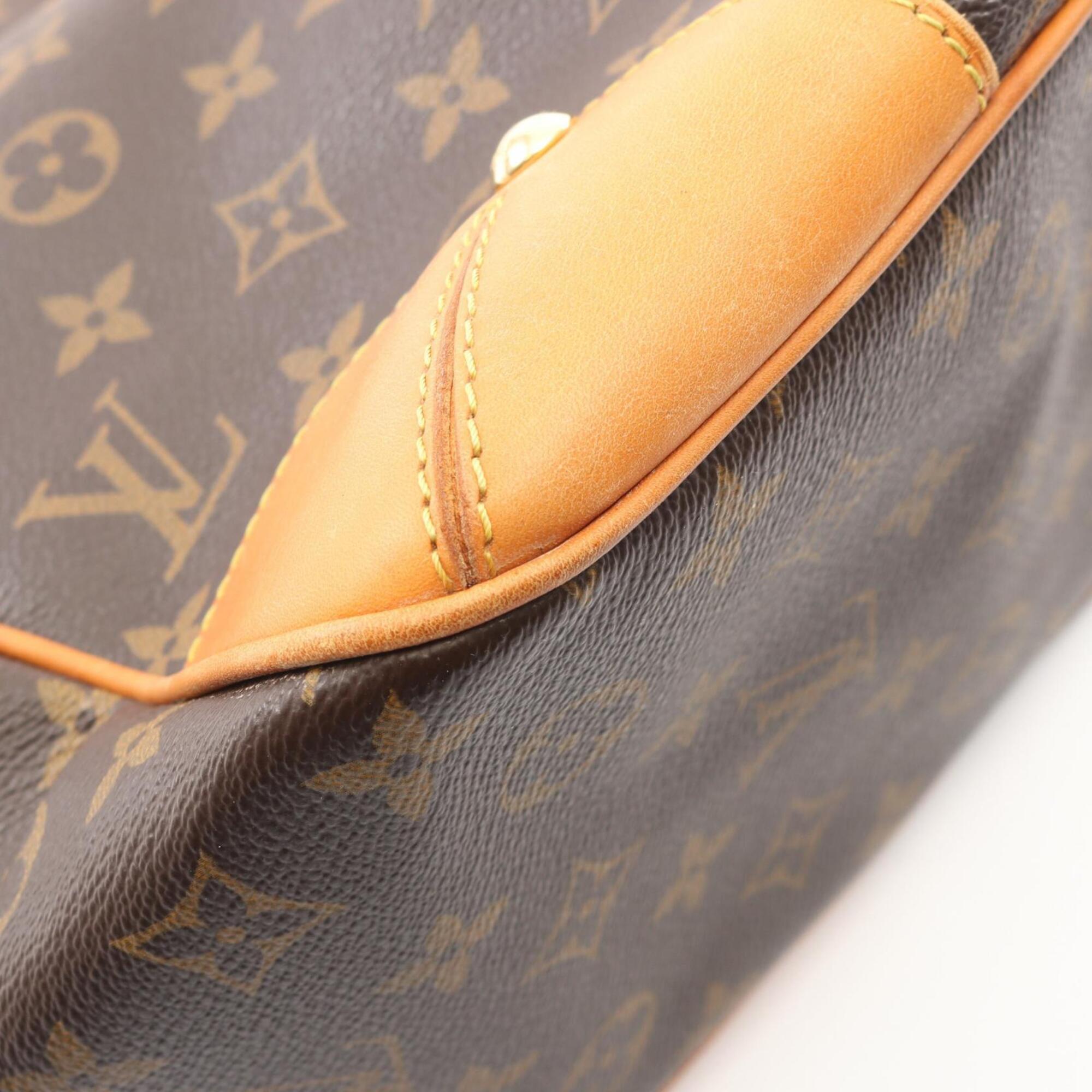 Louis Vuitton Brown Coated Canvas Leather Handbag Tote Bag (Pre-Owned)