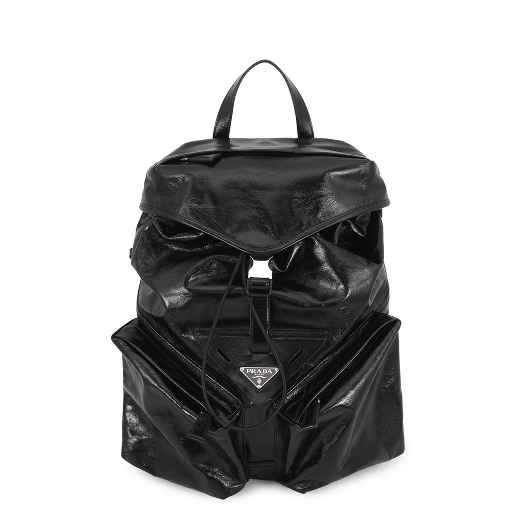 Prada Black Leather Backpack Shoulder Bag (Pre-Owned)