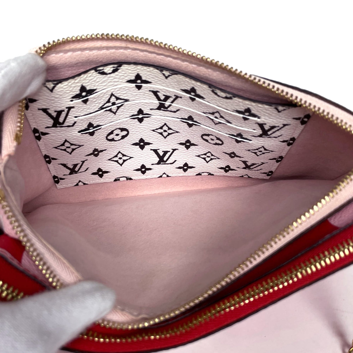 Louis Vuitton Pink Red Color Monogram Shoulder Bag (Pre-Owned)