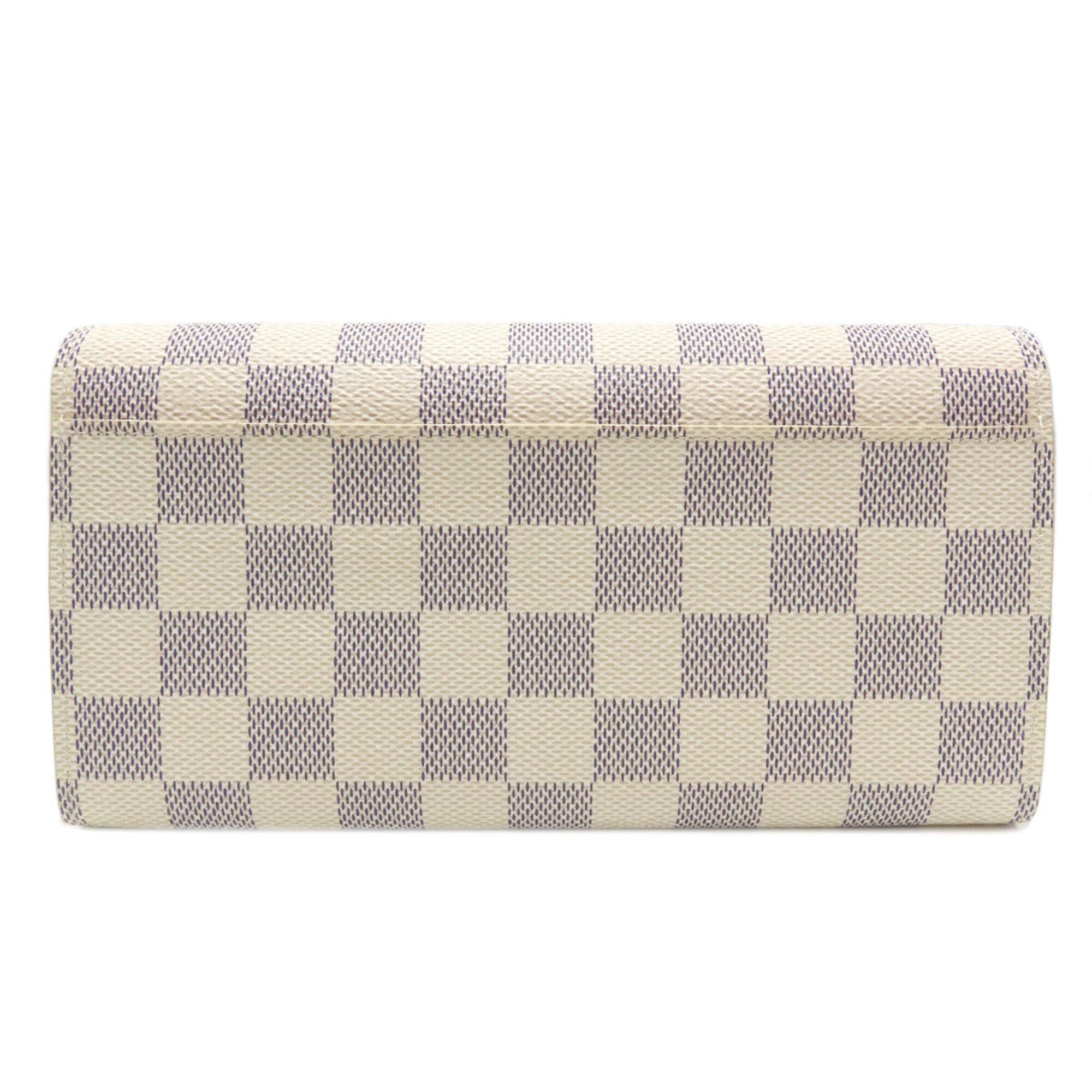 Louis Vuitton Damier Azur Damier Canvas Long Wallet (Bi-Fold) (Pre-Owned)