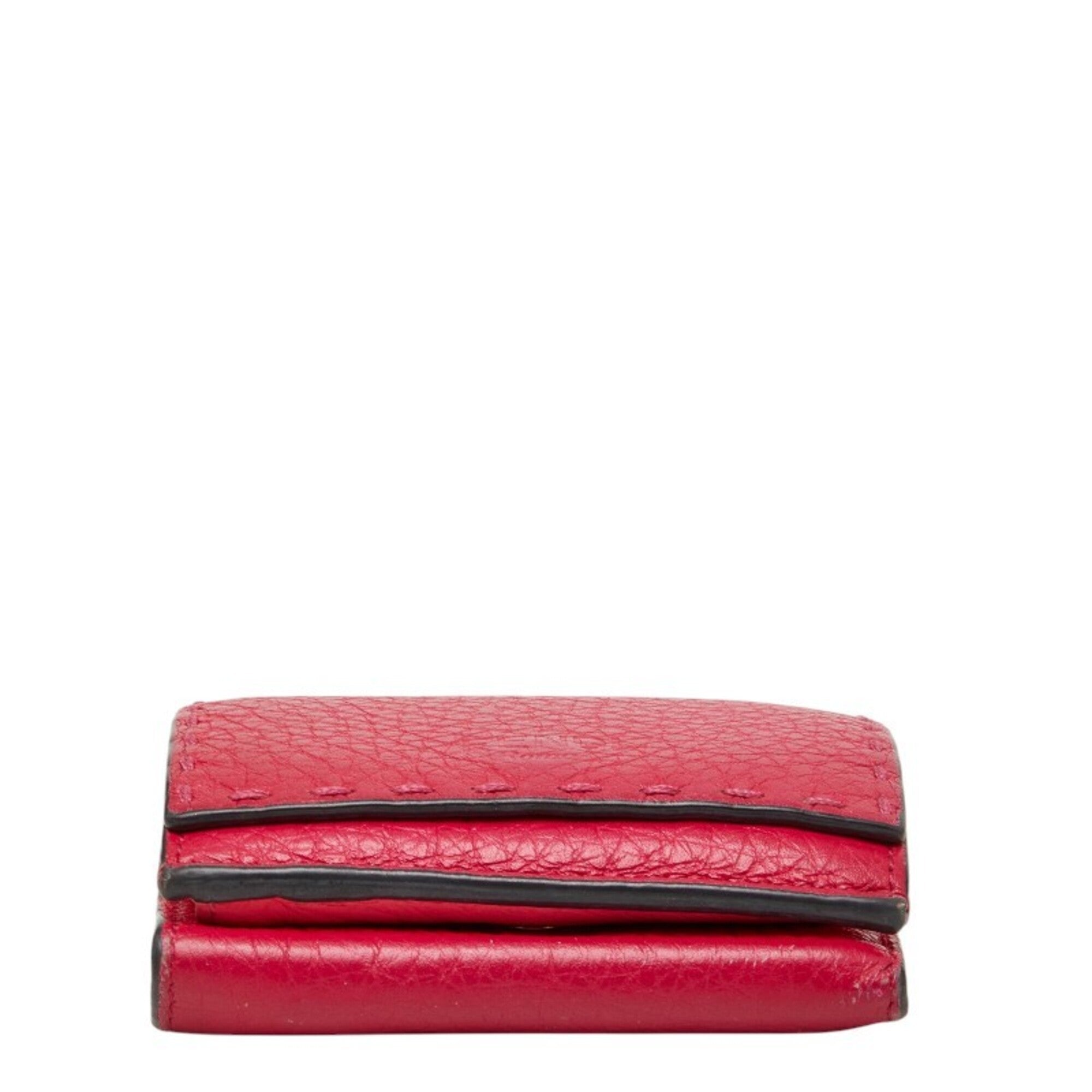 Fendi Pink Leather Wallet (Tri-Fold) (Pre-Owned)