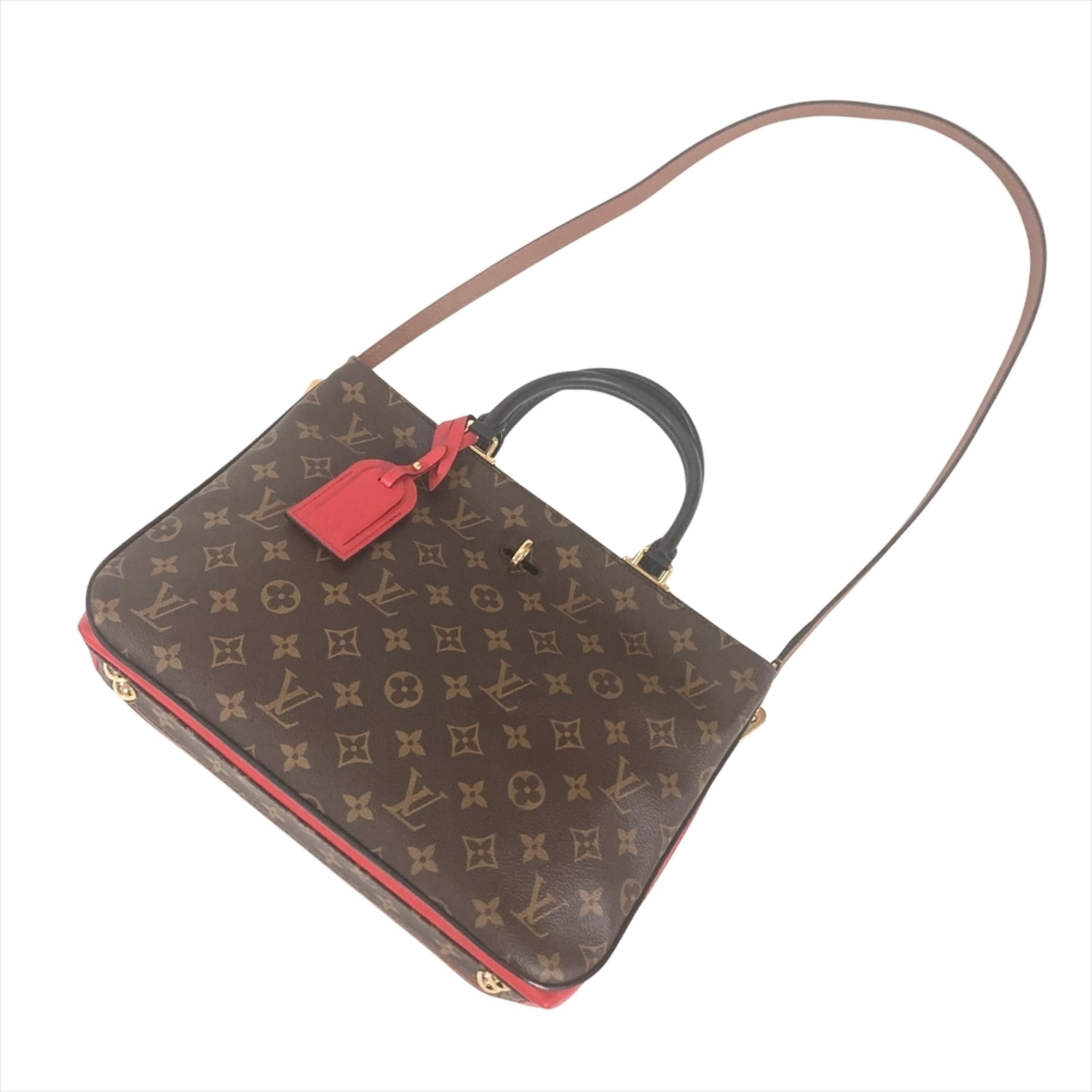 Louis Vuitton Brown Monogram Canvas Handbag Shoulder Bag (Pre-Owned)