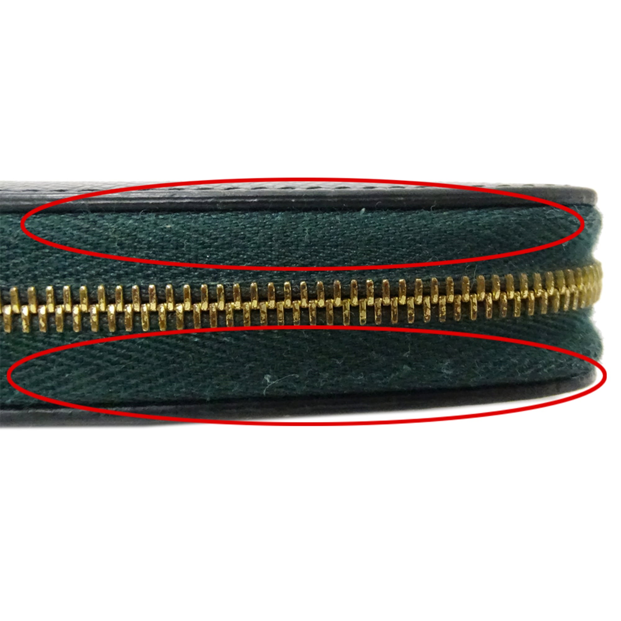 Celine Green Moss Green Leather Long Wallet (Bi-Fold) (Pre-Owned)