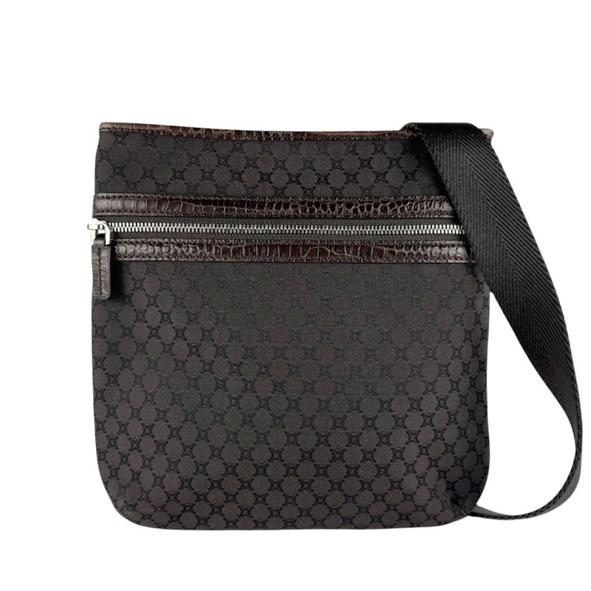 Celine Brown Canvas Shoulder Bag (Pre-Owned)