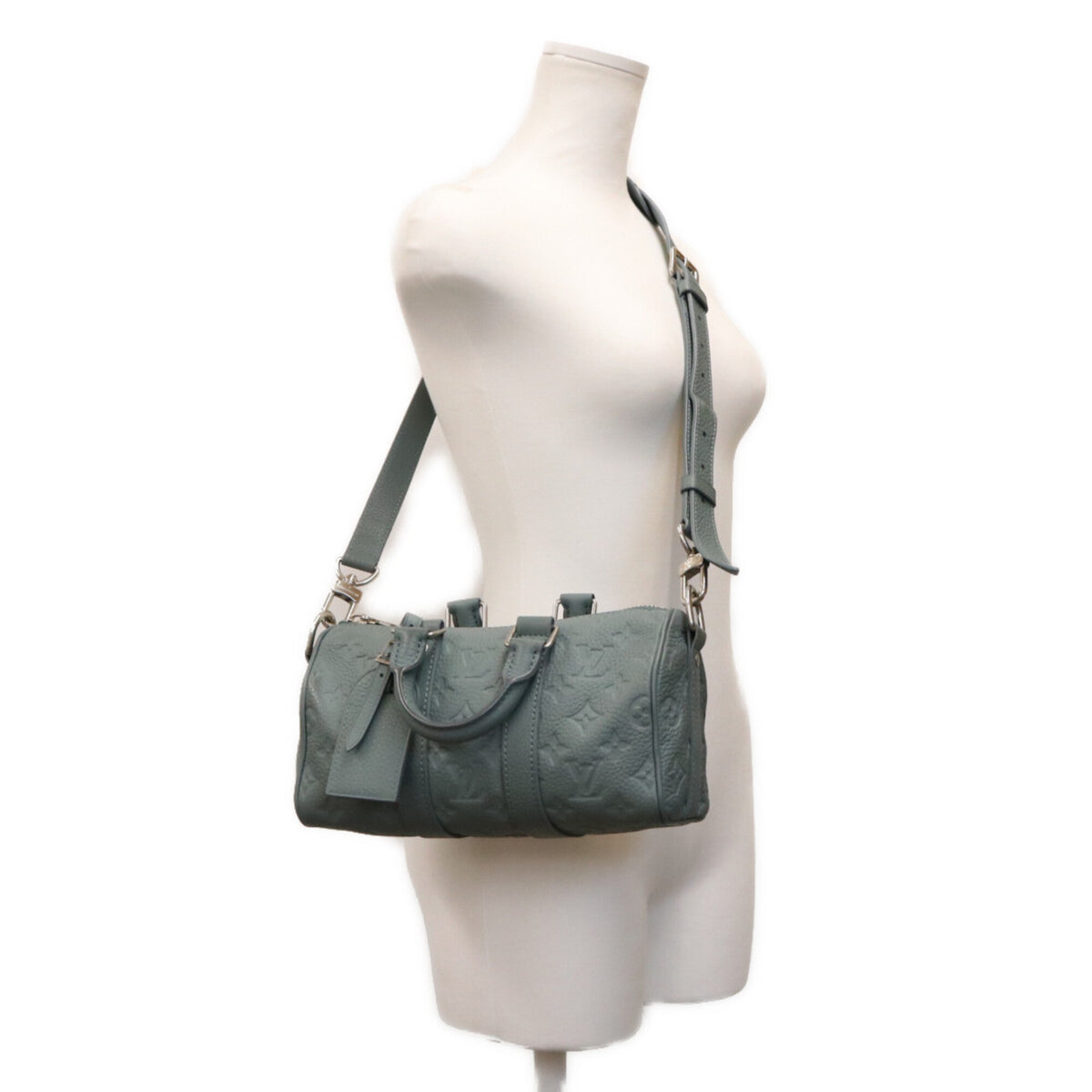 Louis Vuitton Green Leather Boston Bag Shoulder Bag (Pre-Owned)
