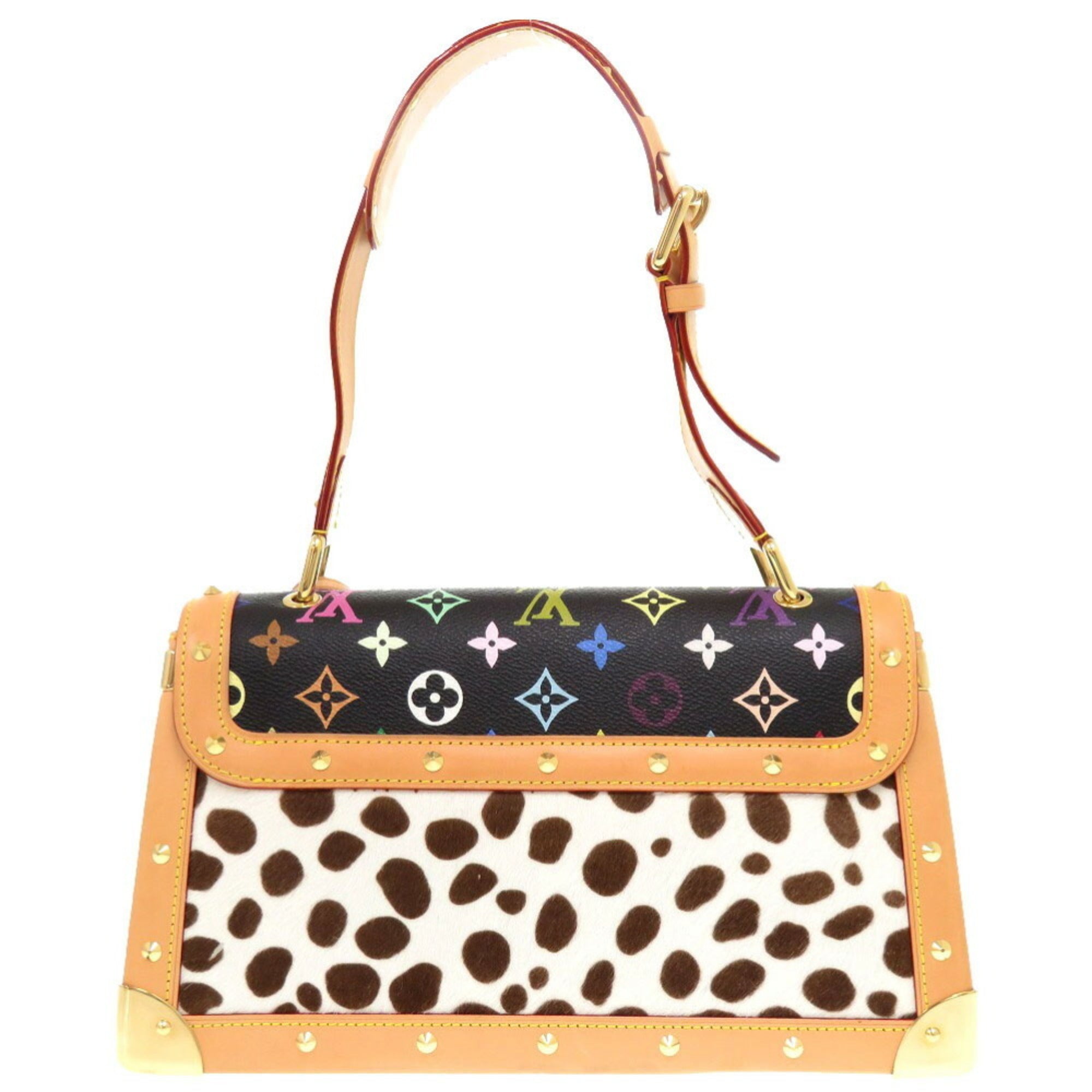 Louis Vuitton Black Multi-Color Noir Monogram Multicolore Leather Handbag Shoulder Bag (Pre-Owned)
