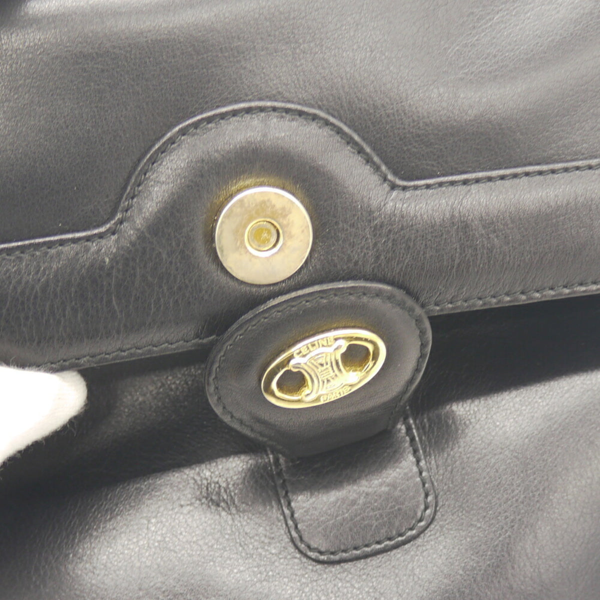 Celine Black Leather Clutch Bag (Pre-Owned)