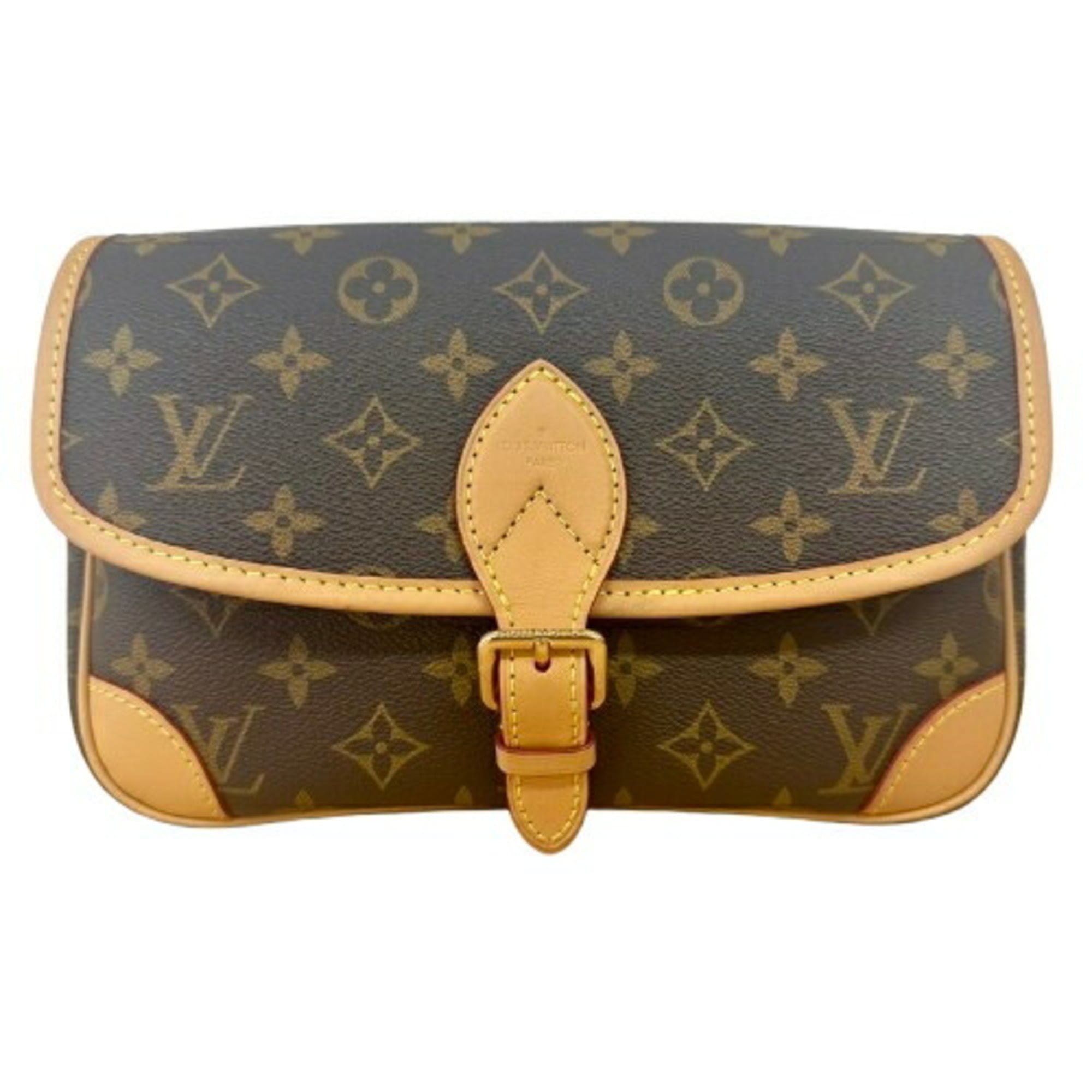 Louis Vuitton Monogram Brown Leather Shoulder Bag (Pre-Owned)