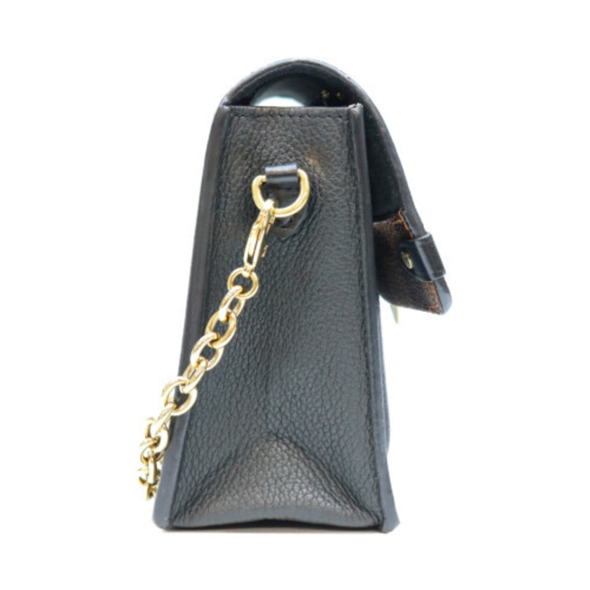 Louis Vuitton Black Brown Damier Canvas Shoulder Bag (Pre-Owned)